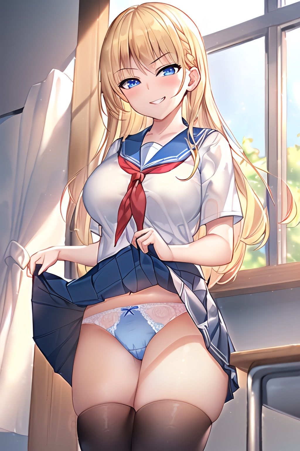 えちえちJKちゃんのたくし上げパンチラ集 サンプル2ページ目