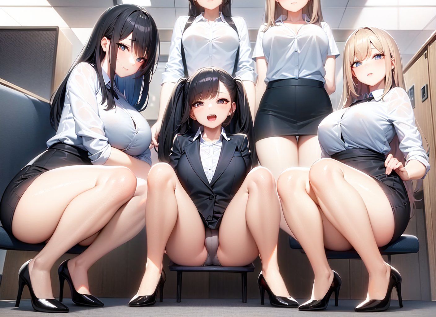 〜OLパンチラ〜黒のパンプスから見える下着姿に僕はもう我慢できない サンプル2ページ目