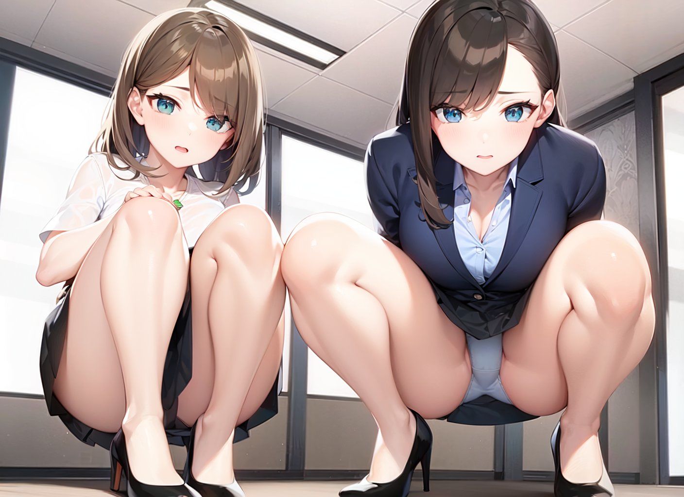 〜OLパンチラ〜黒のパンプスから見える下着姿に僕はもう我慢できない サンプル4ページ目