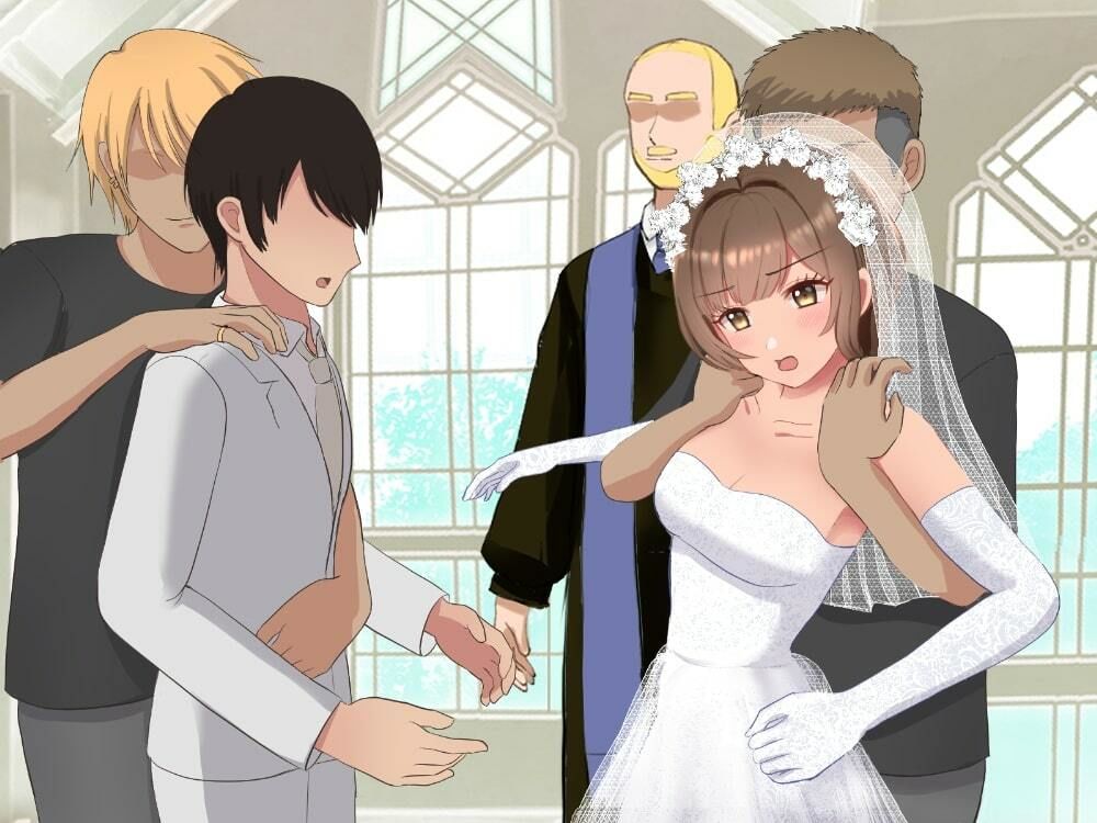 結婚式乱入！花嫁の浮気を暴露し、ウエディングドレスのまま公開NTR羞恥セックス！ サンプル7ページ目