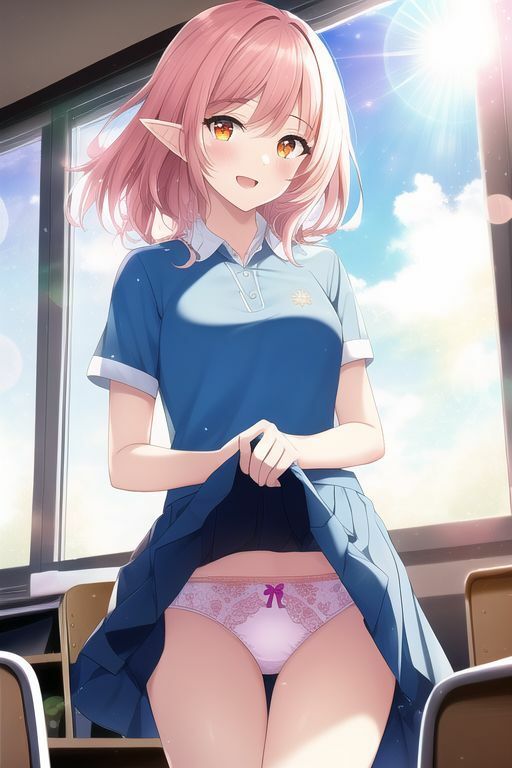 ピンク髪エルフの下着イラスト集 サンプル2ページ目