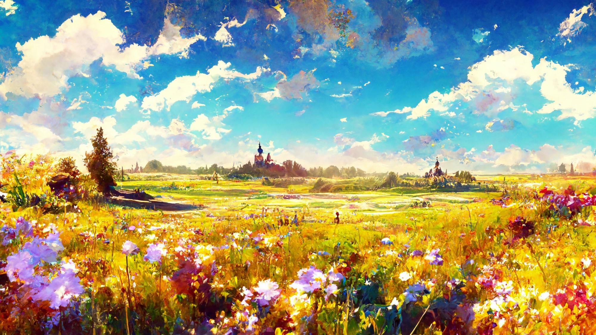 【ファンタジー系イラスト調】著作権フリーの高解像度背景（画像100枚） サンプル5ページ目