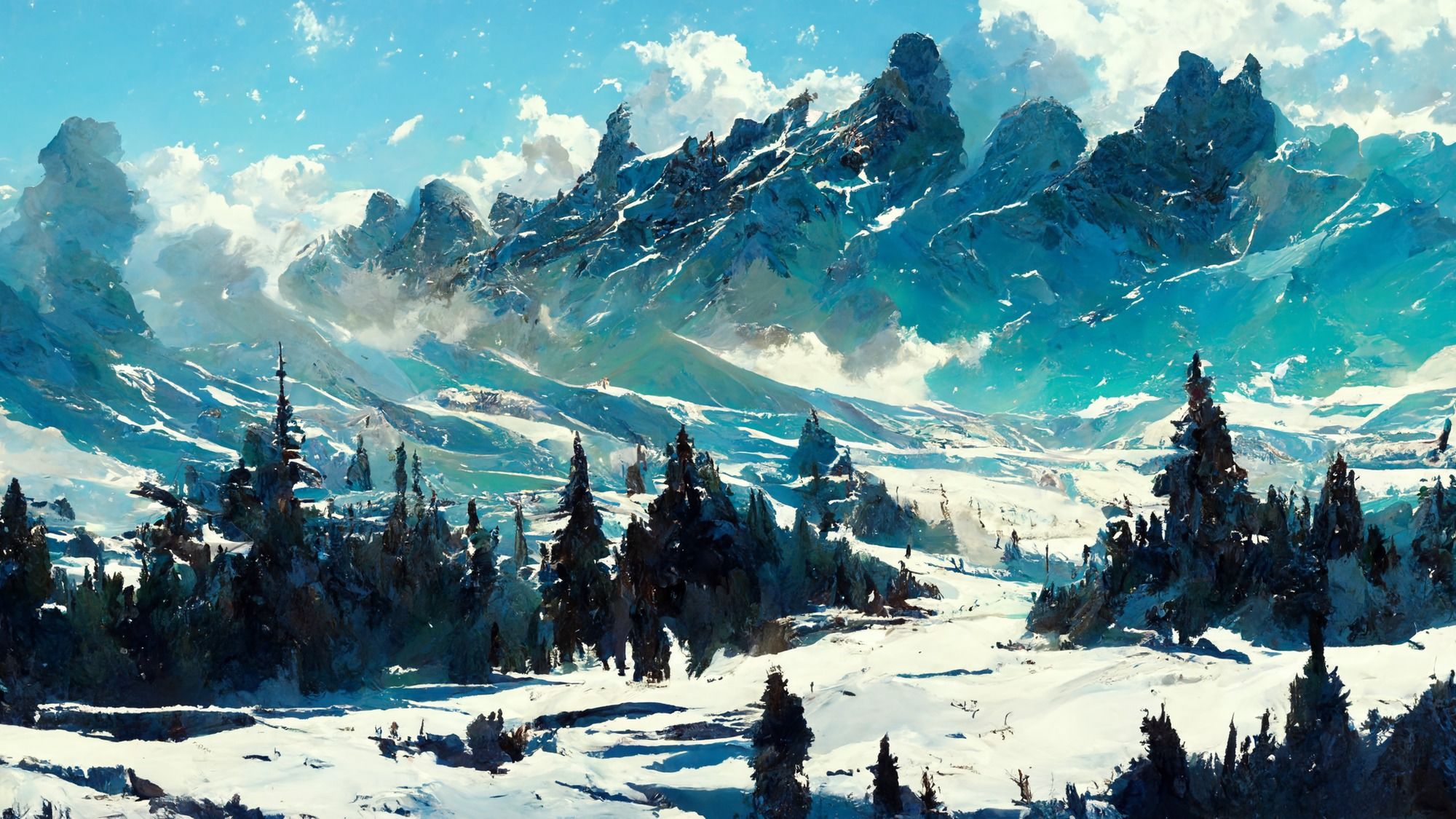 【ファンタジー系イラスト調】著作権フリーの高解像度背景（画像100枚） サンプル6ページ目