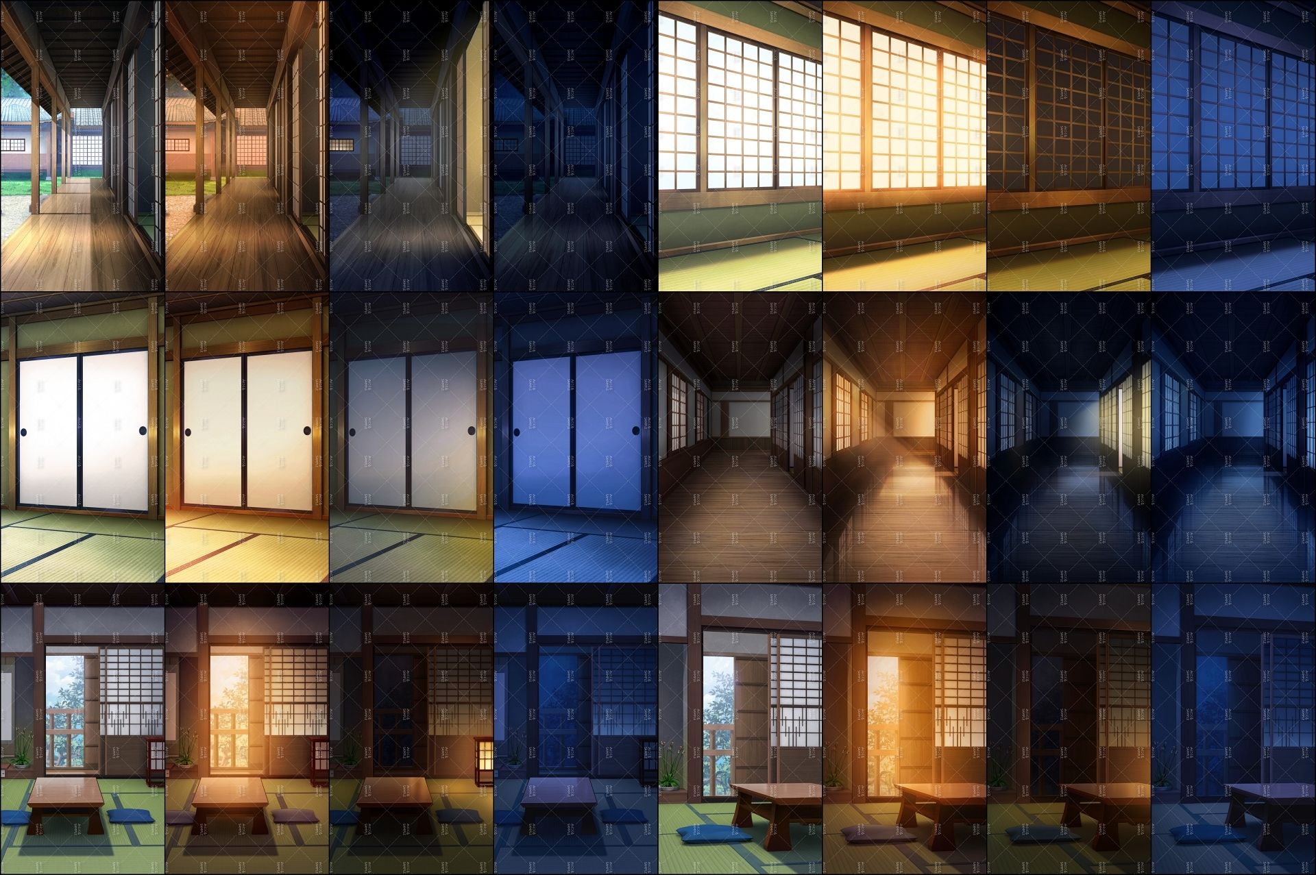 みにくる背景CG素材集『江戸編』part01 ブーストパック （部屋・宿・縁側・廊下） サンプル6ページ目