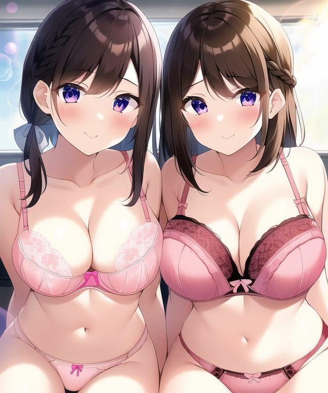 女子二人の下着イラスト集 サンプル3ページ目
