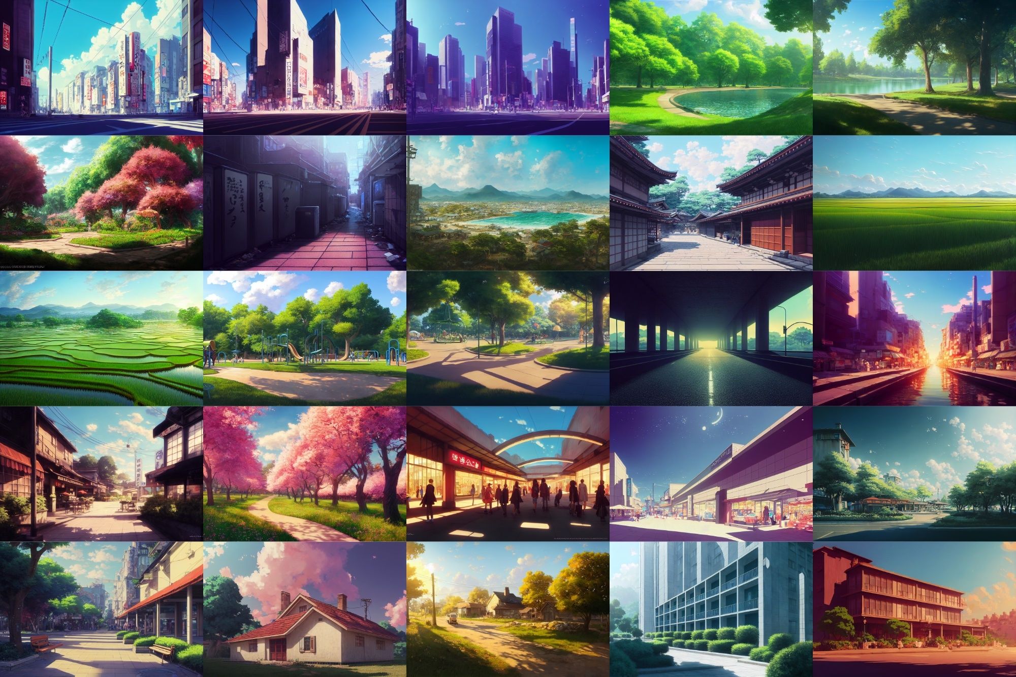 【現代系イラスト調】著作権フリーの高解像度背景（画像100枚） サンプル1ページ目