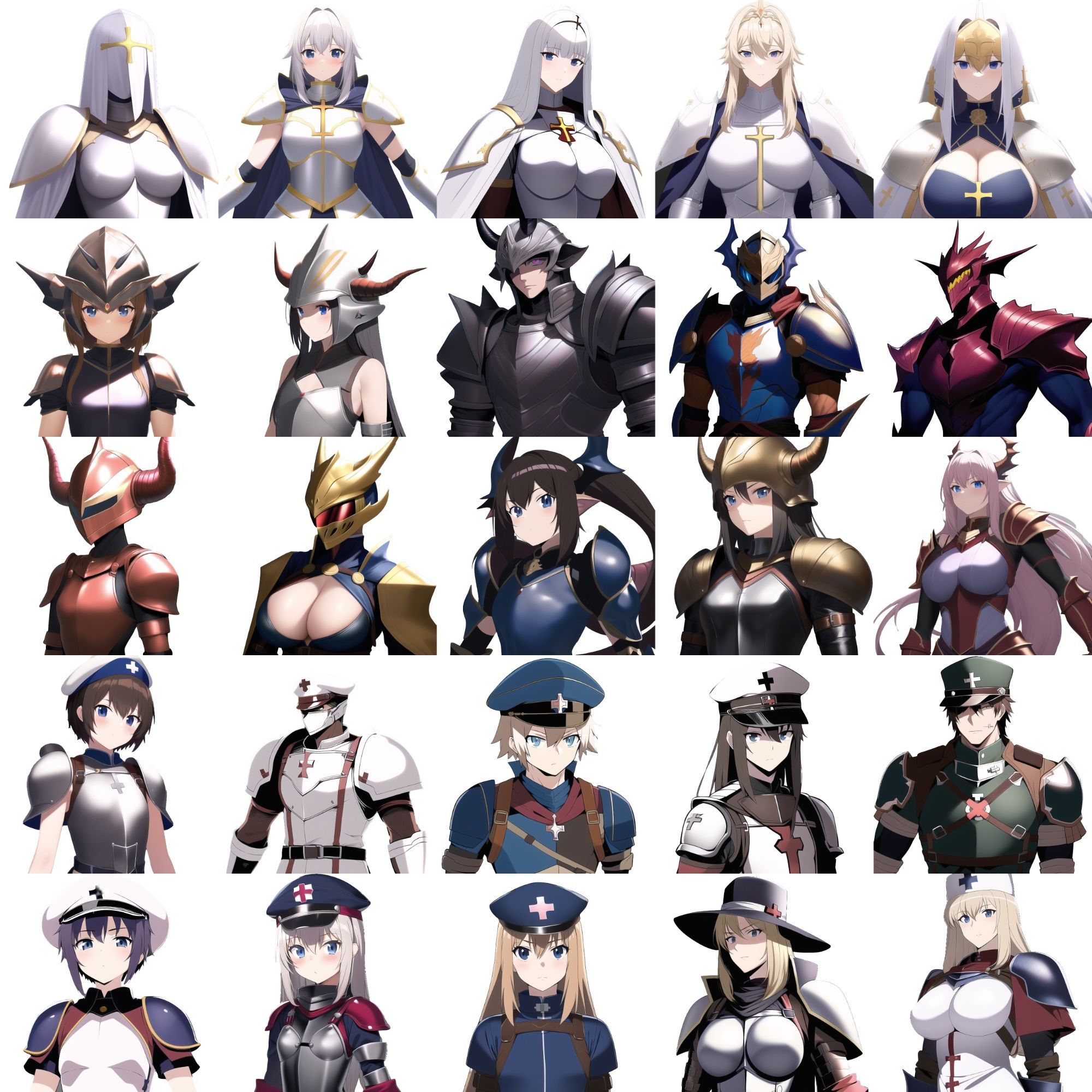 【職業別キャラクター立ち絵4】著作権フリーの高解像度画像素材（100枚） サンプル3ページ目
