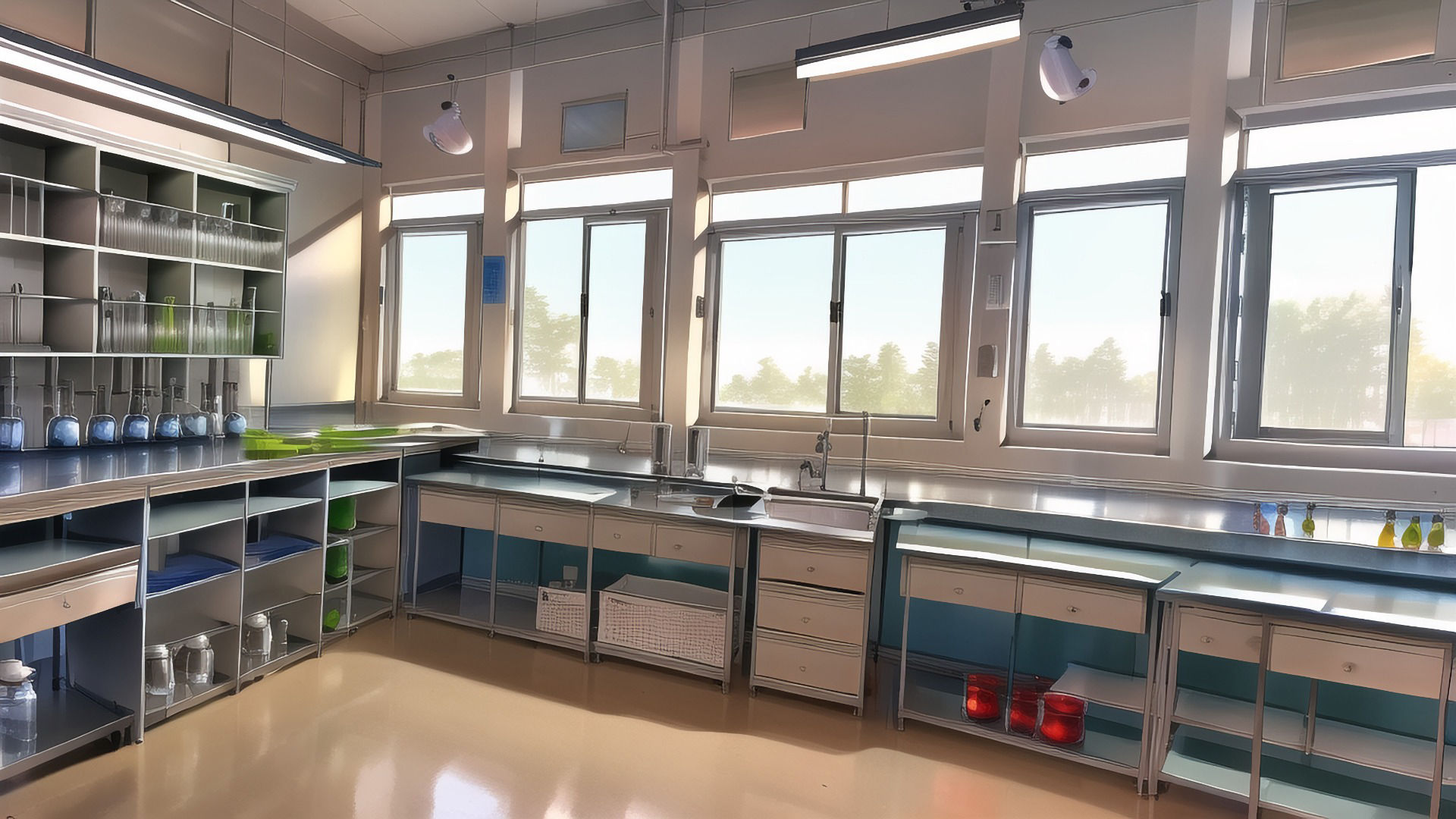 【アニメ調の学校や学園系背景】著作権フリーの高解像度画像（100枚） サンプル8ページ目