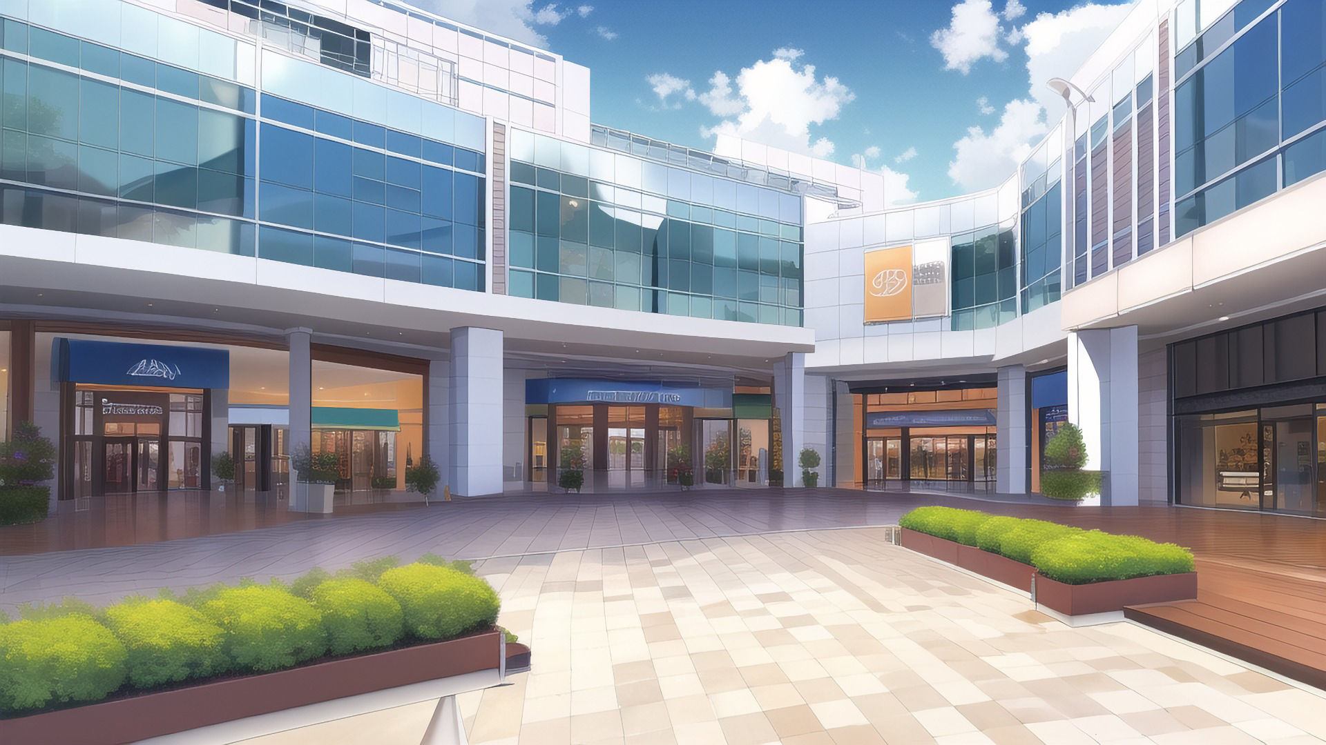 【アニメ調の街系背景】著作権フリーの高解像度画像（100枚） サンプル5ページ目