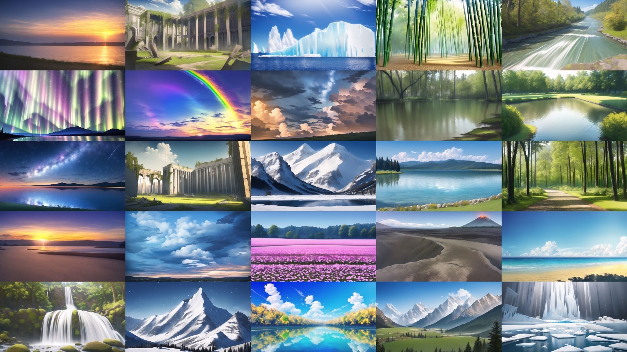 【アニメ調の自然系背景】著作権フリーの高解像度画像（100枚） サンプル2ページ目