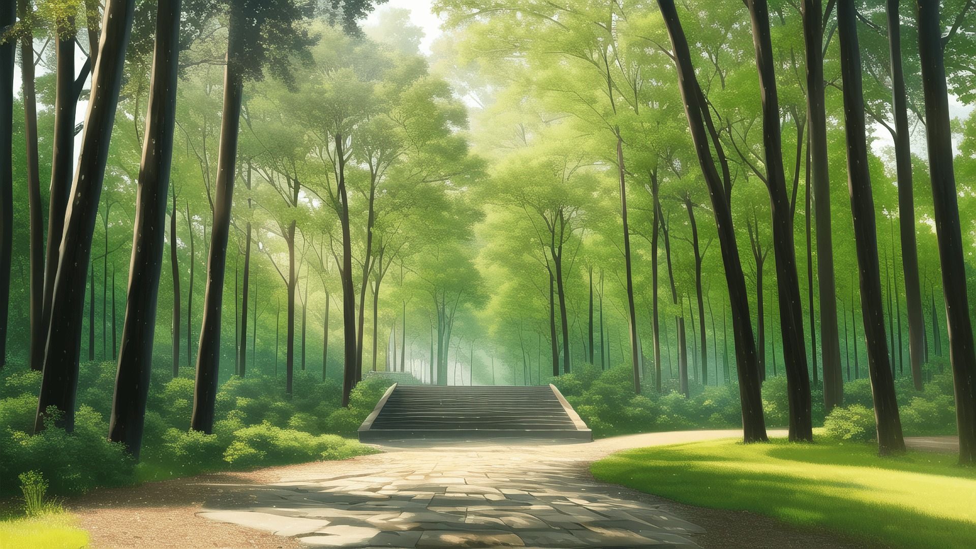 【アニメ調の自然系背景】著作権フリーの高解像度画像（100枚） サンプル6ページ目