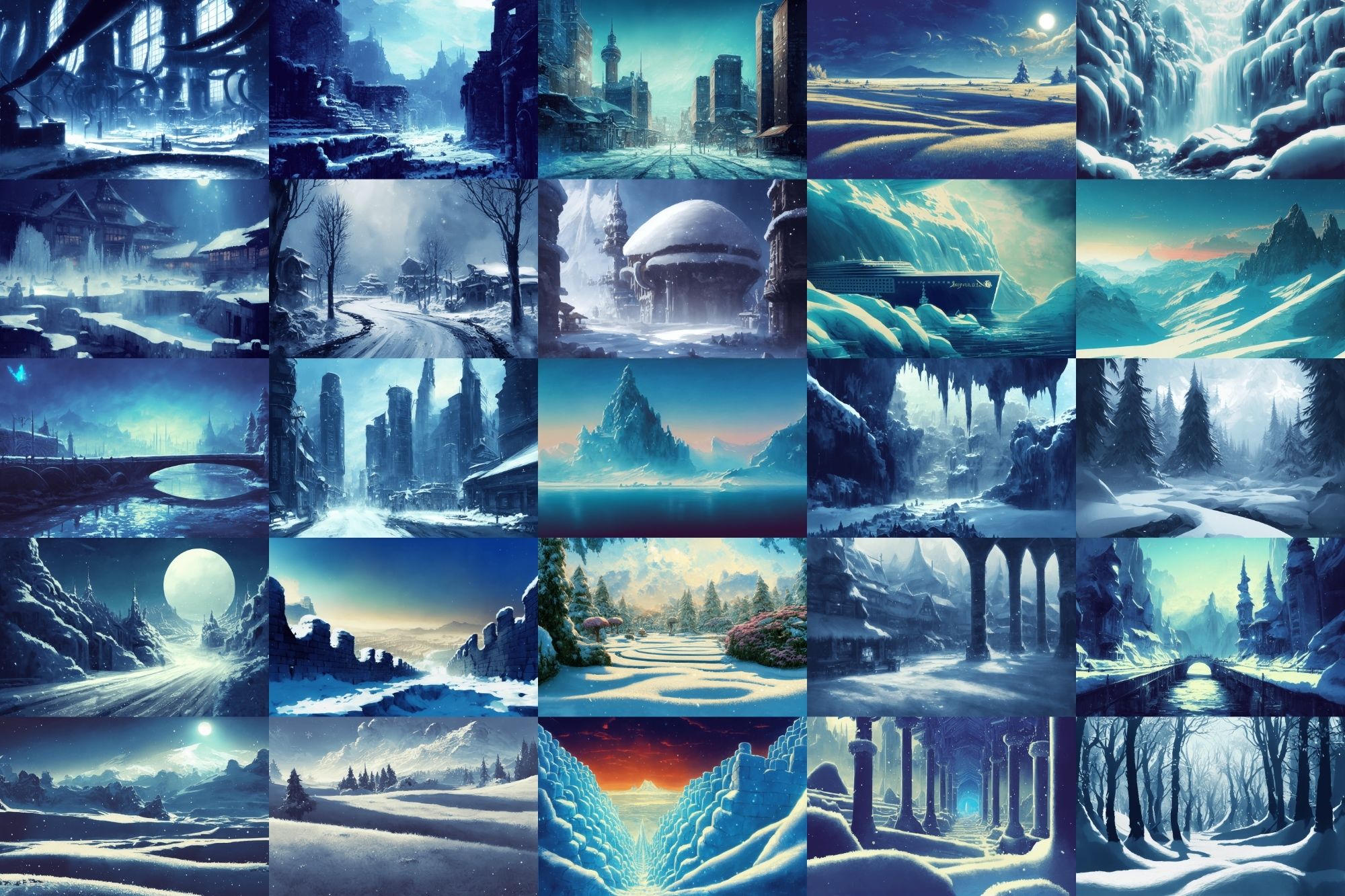 【雪の世界、雪国系背景】著作権フリーの高解像度画像（100枚） サンプル1ページ目