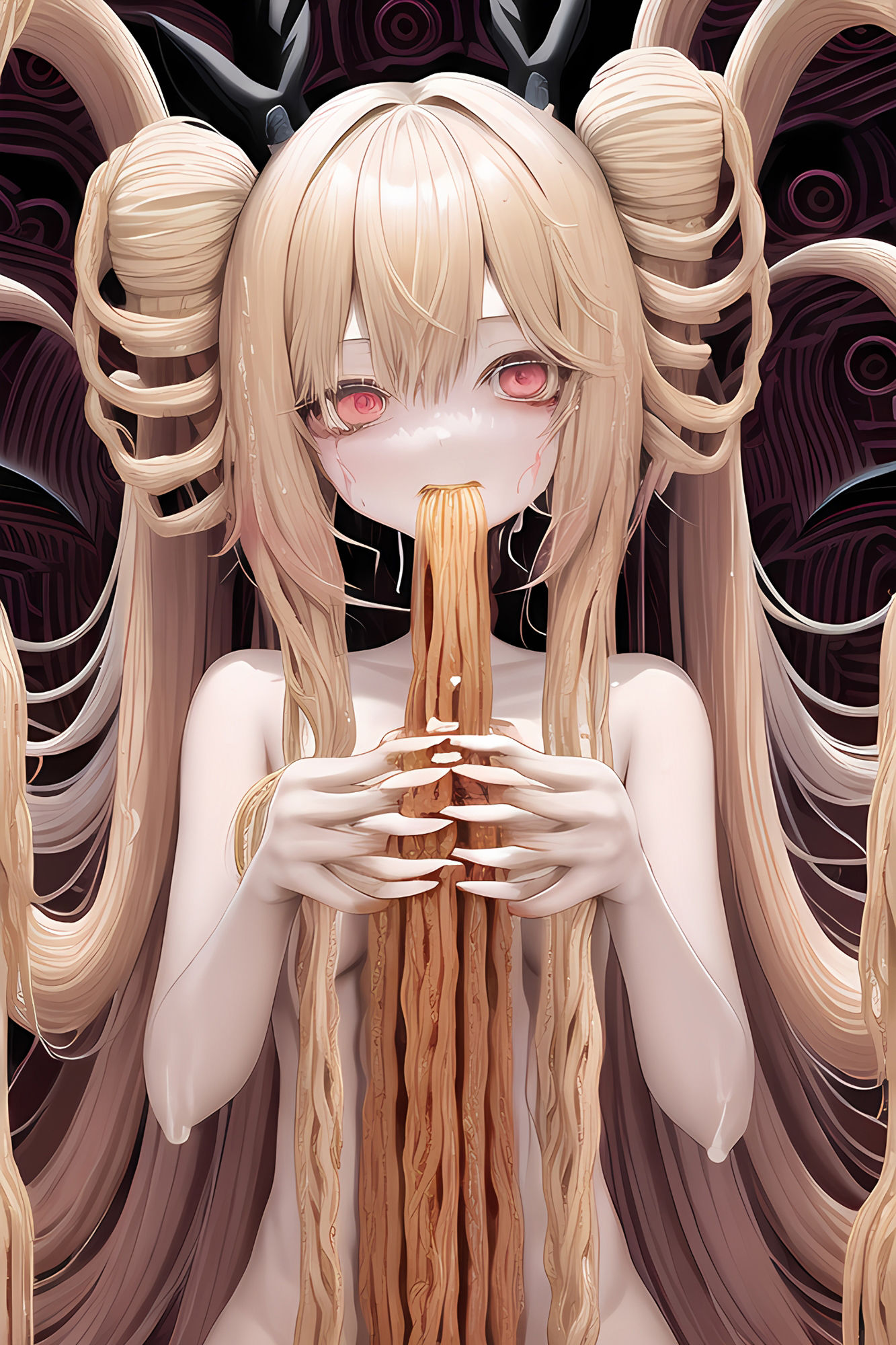 【ハルマゲドン】今明かされるAIイラストの真実2！「ラーメン手掴み女の子」はAIのミスではなく実は異世界の悪魔だったんだが？ サンプル3ページ目