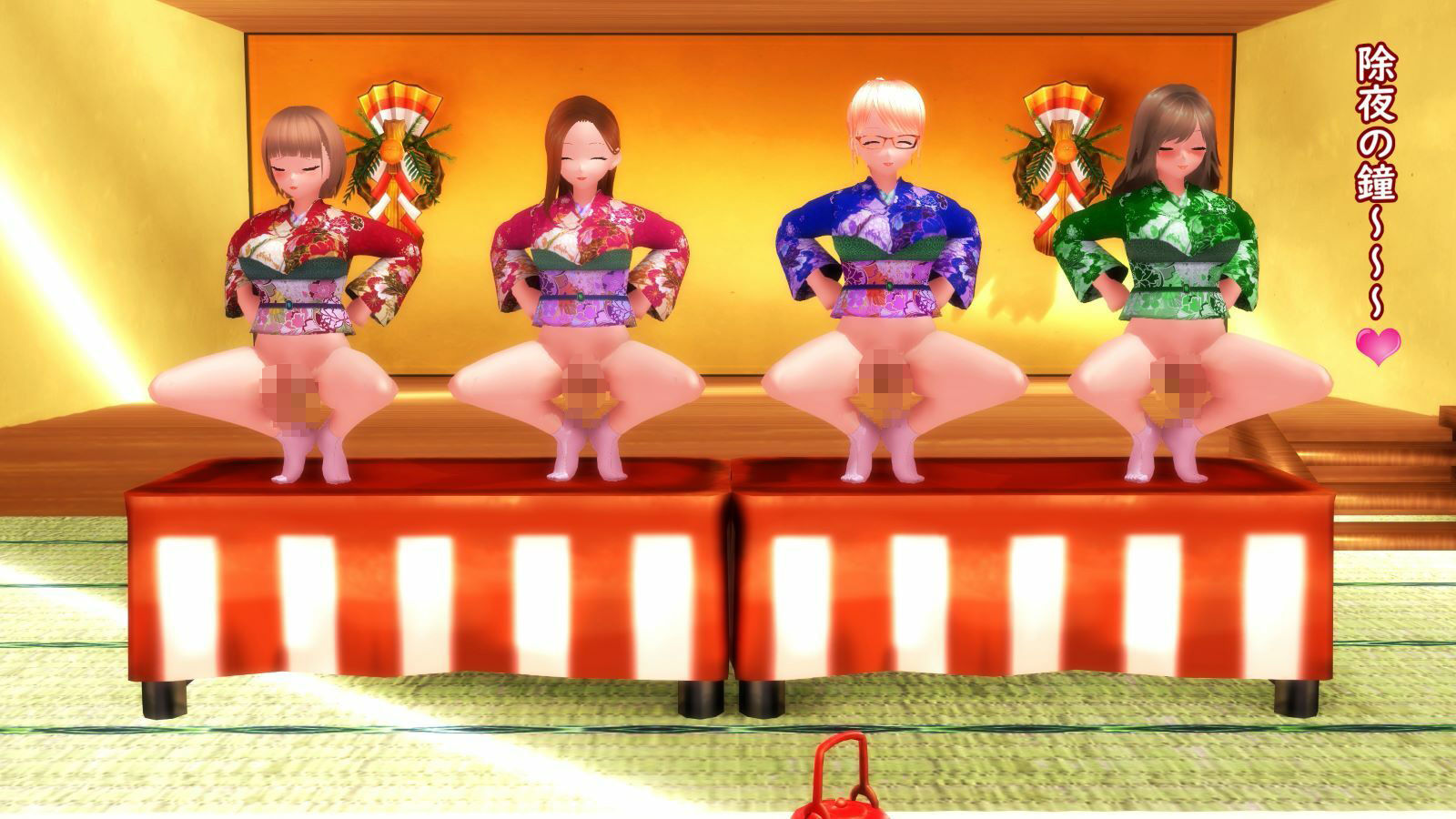 【ふたなり淫語】チンプラガールズのふたなり宴会芸（通常版） サンプル3ページ目