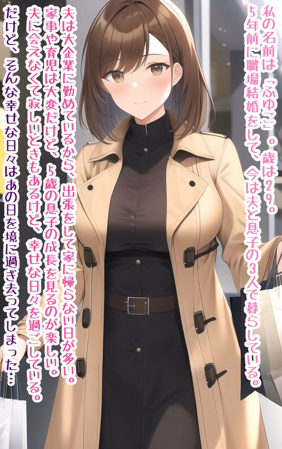 ぴっちりスーツ好きの間男に弄ばれる人妻 サンプル1ページ目