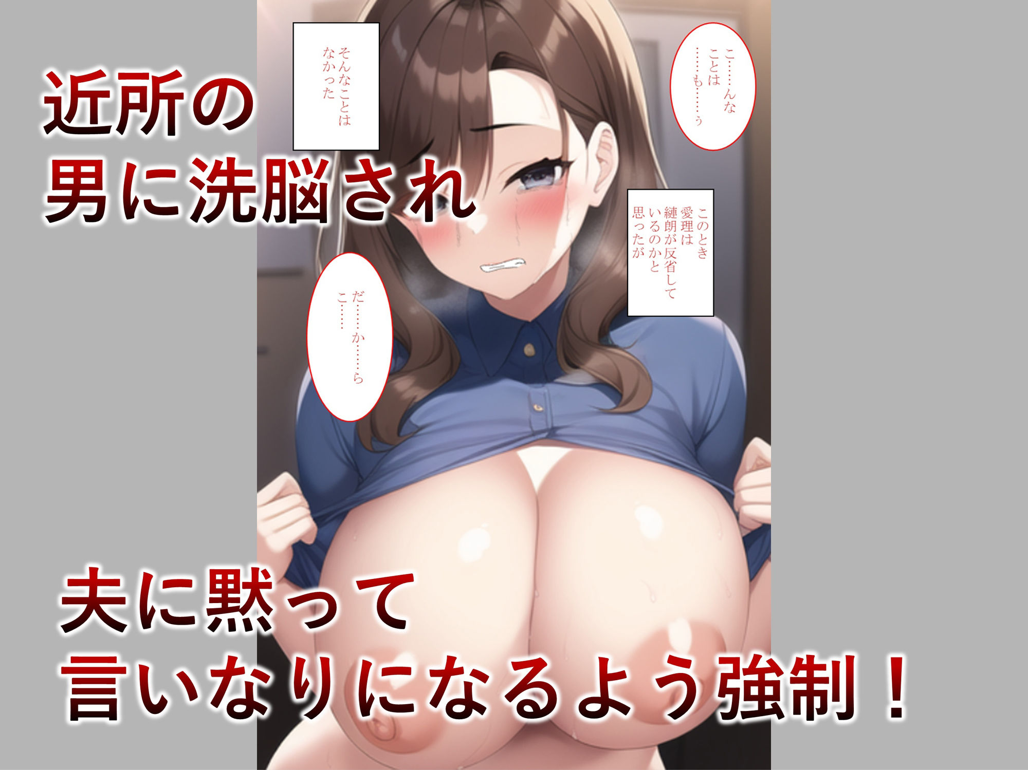 【妊娠・母乳】近所の優しい若奥様は洗脳アプリによってNTR性奴●・孕み袋になるっ！【洗脳・NTR】 サンプル2ページ目
