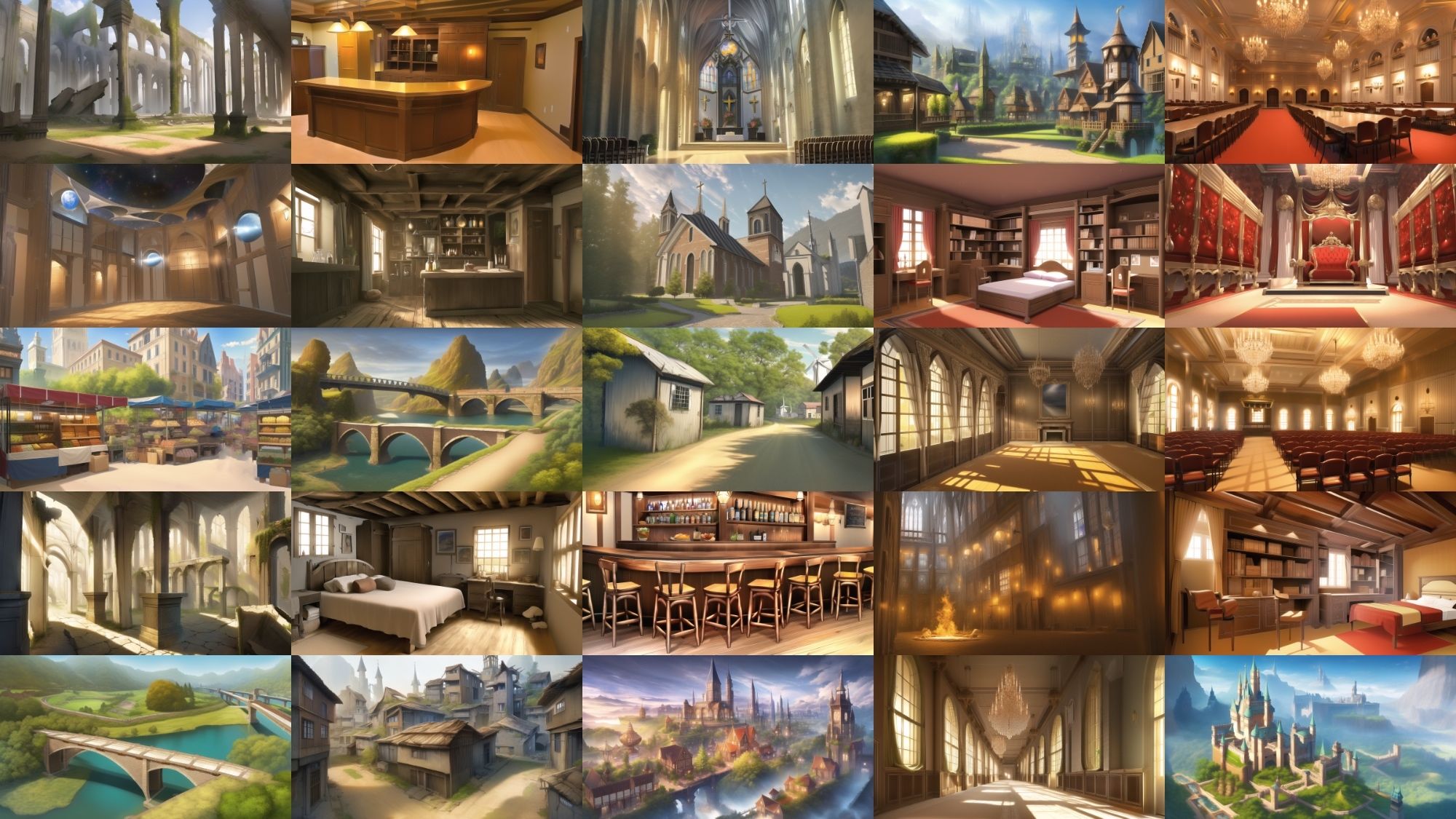 【アニメ調の幻想系背景】著作権フリーの高解像度画像（100枚） サンプル2ページ目