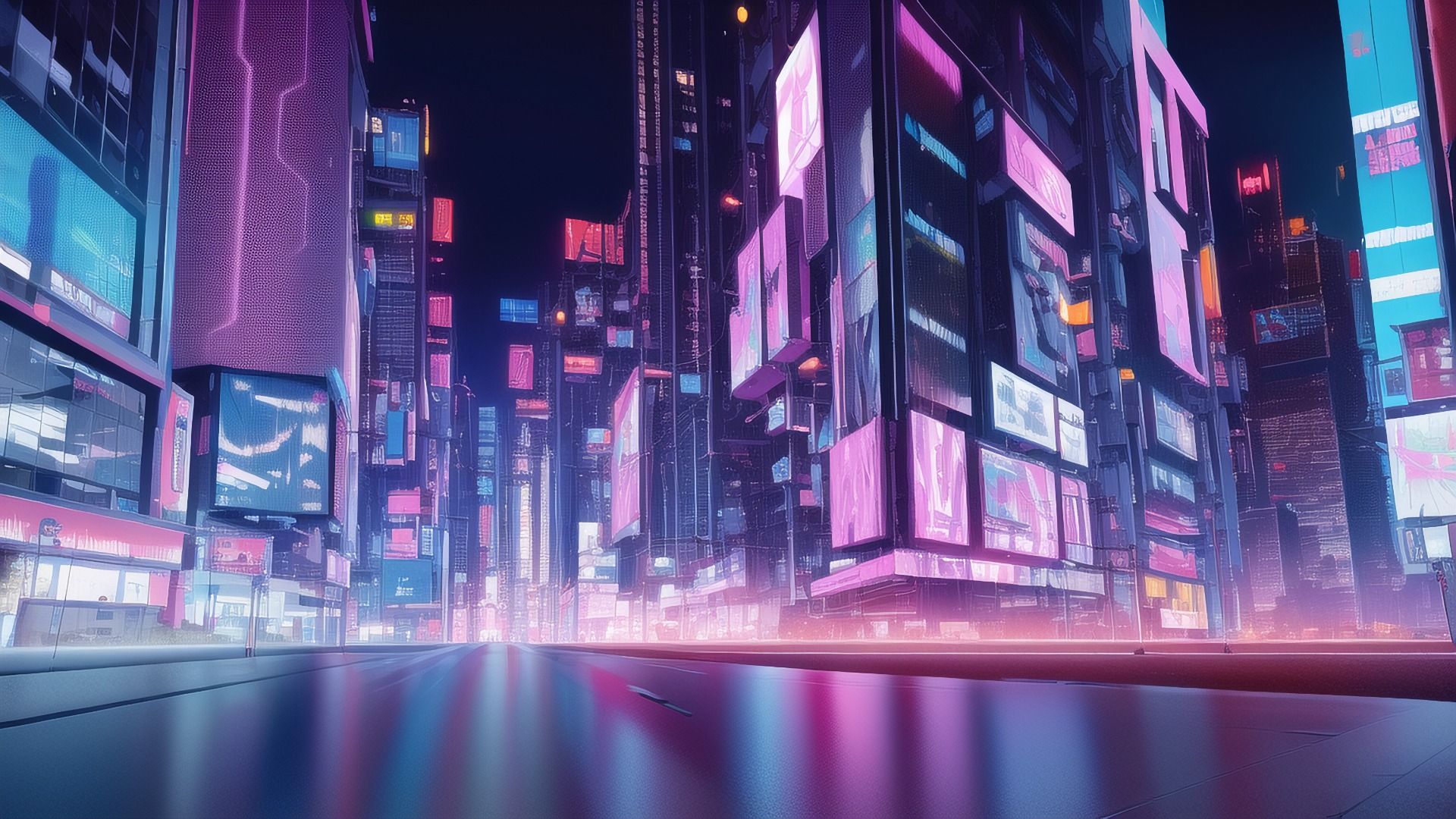 【アニメ調のサイバーパンク背景】著作権フリーの高解像度画像（100枚） サンプル5ページ目