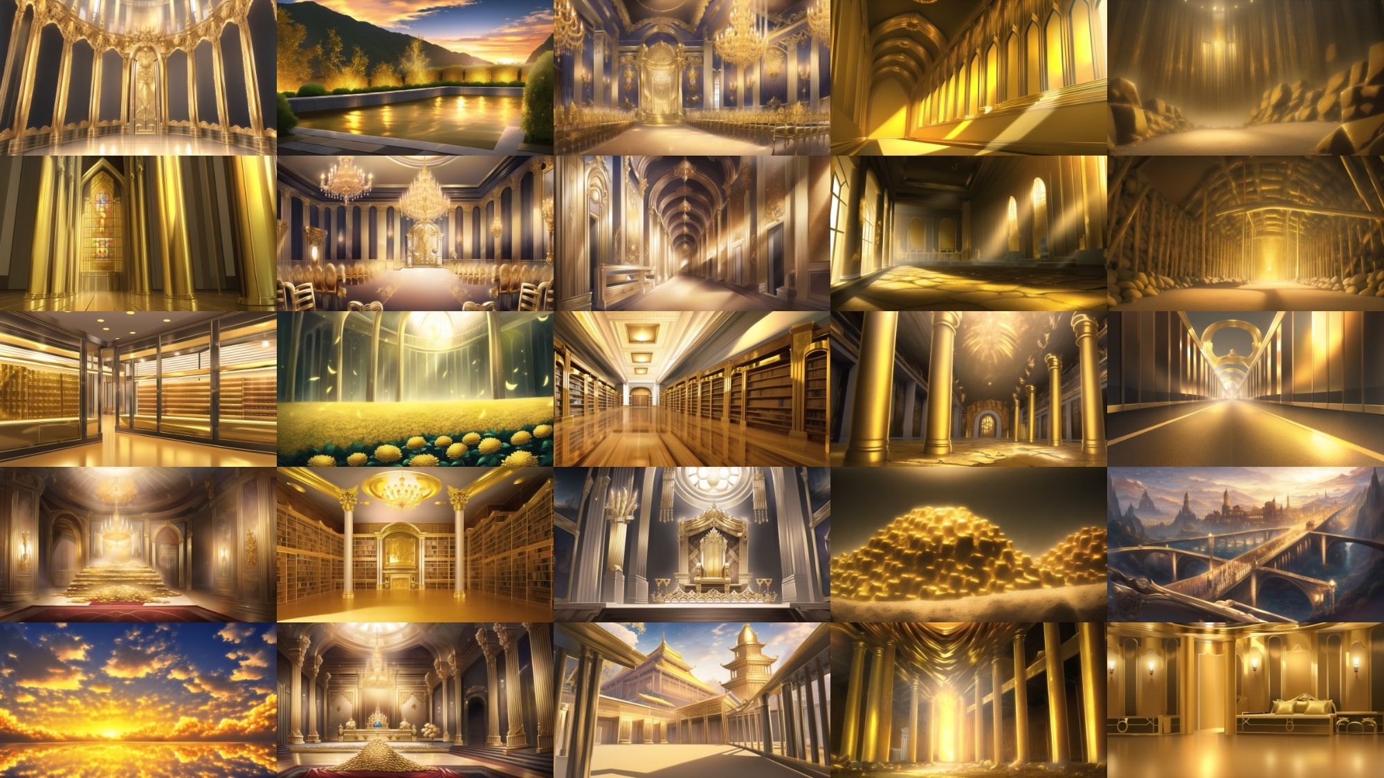 【アニメ調の黄金郷系背景】著作権フリーの高解像度画像（100枚） サンプル4ページ目