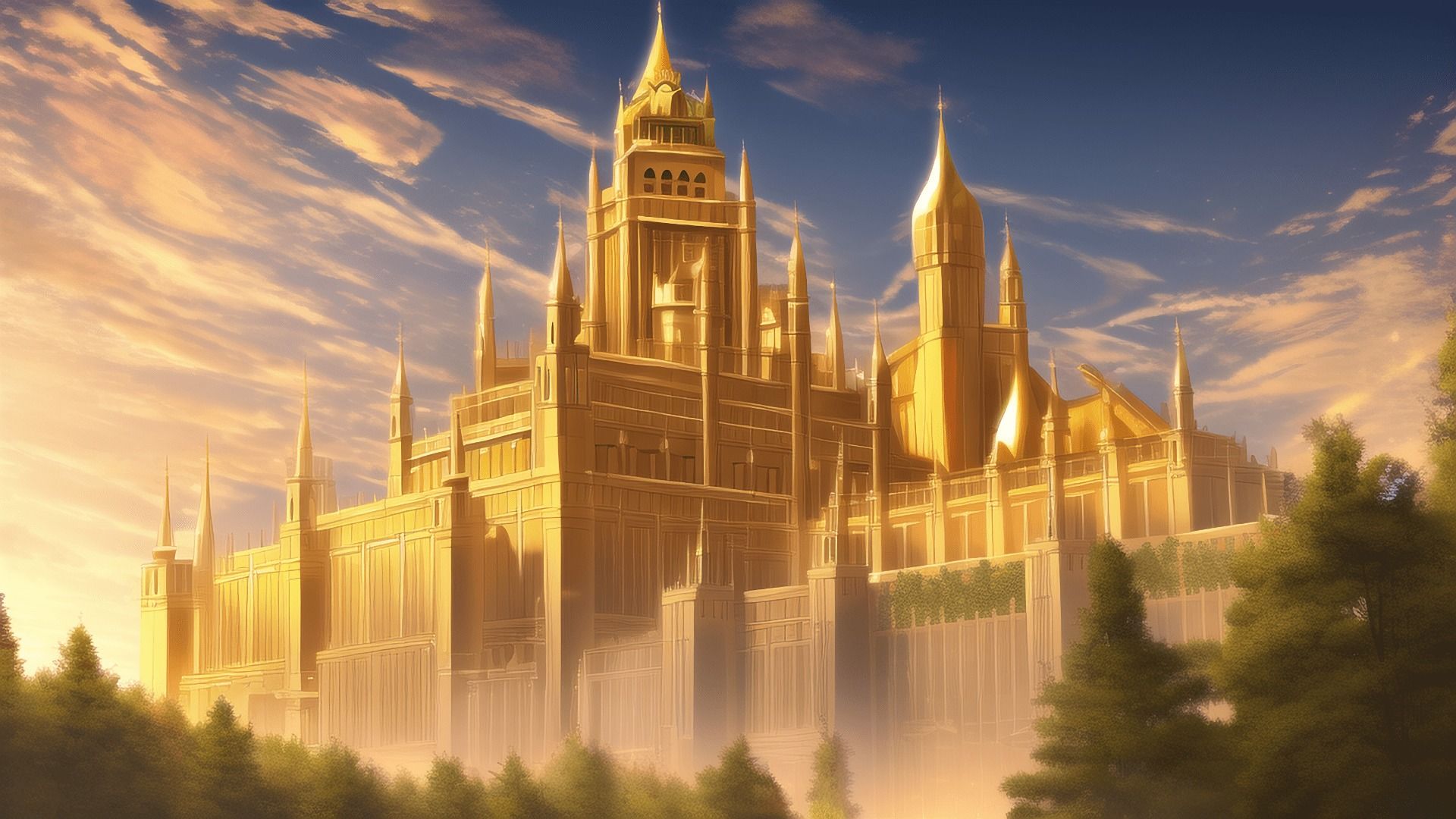 【アニメ調の黄金郷系背景】著作権フリーの高解像度画像（100枚） サンプル6ページ目