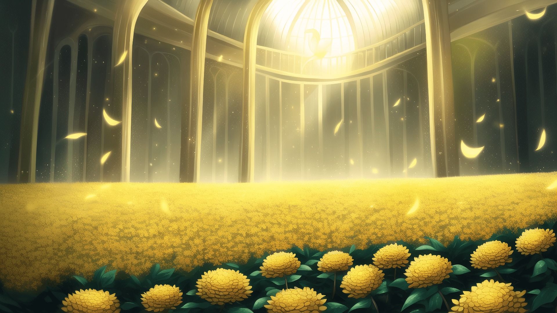 【アニメ調の黄金郷系背景】著作権フリーの高解像度画像（100枚） サンプル8ページ目