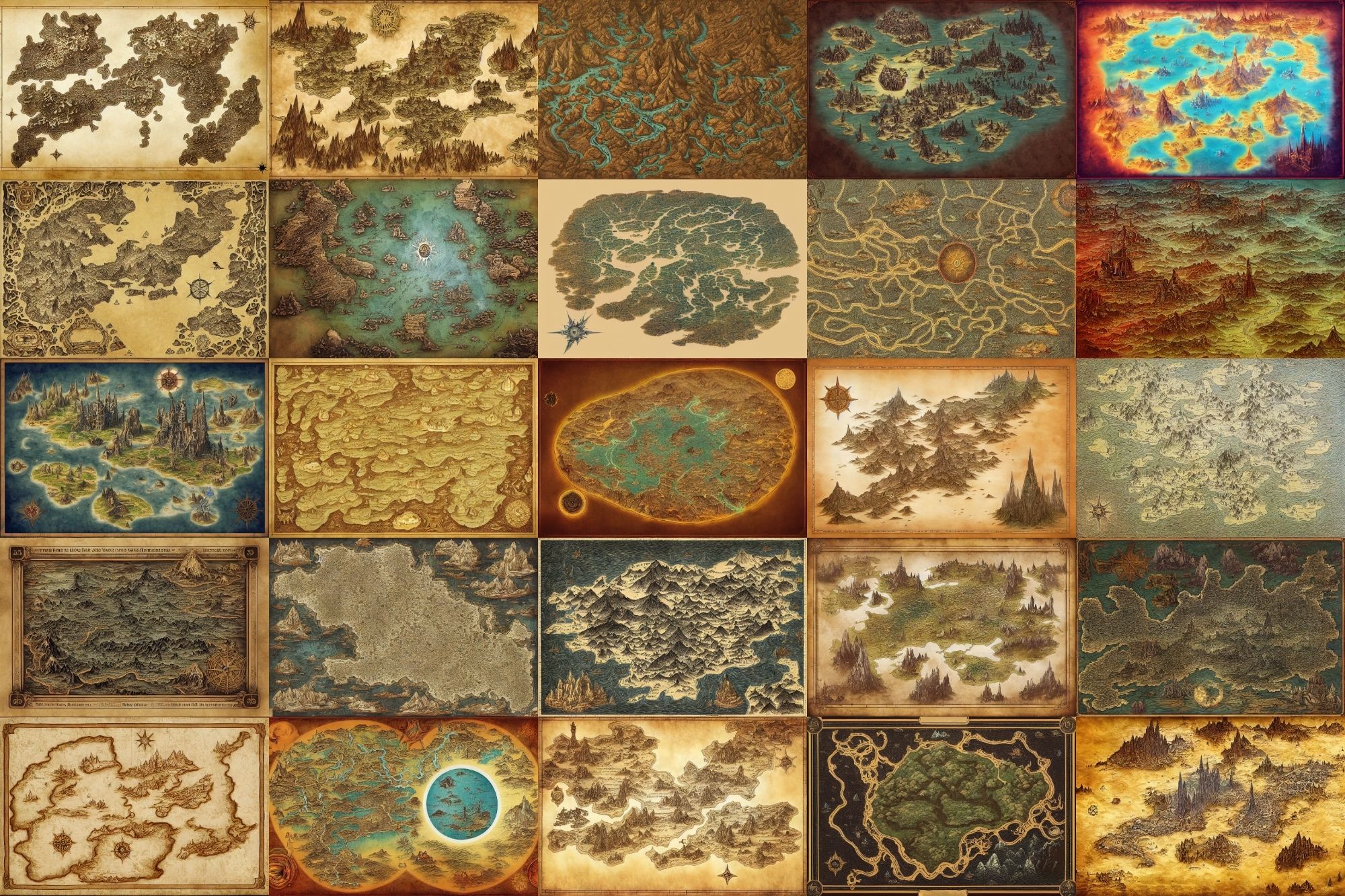 【ファンタジー系の地図やマップ】著作権フリーの高解像度画像（100枚） サンプル3ページ目