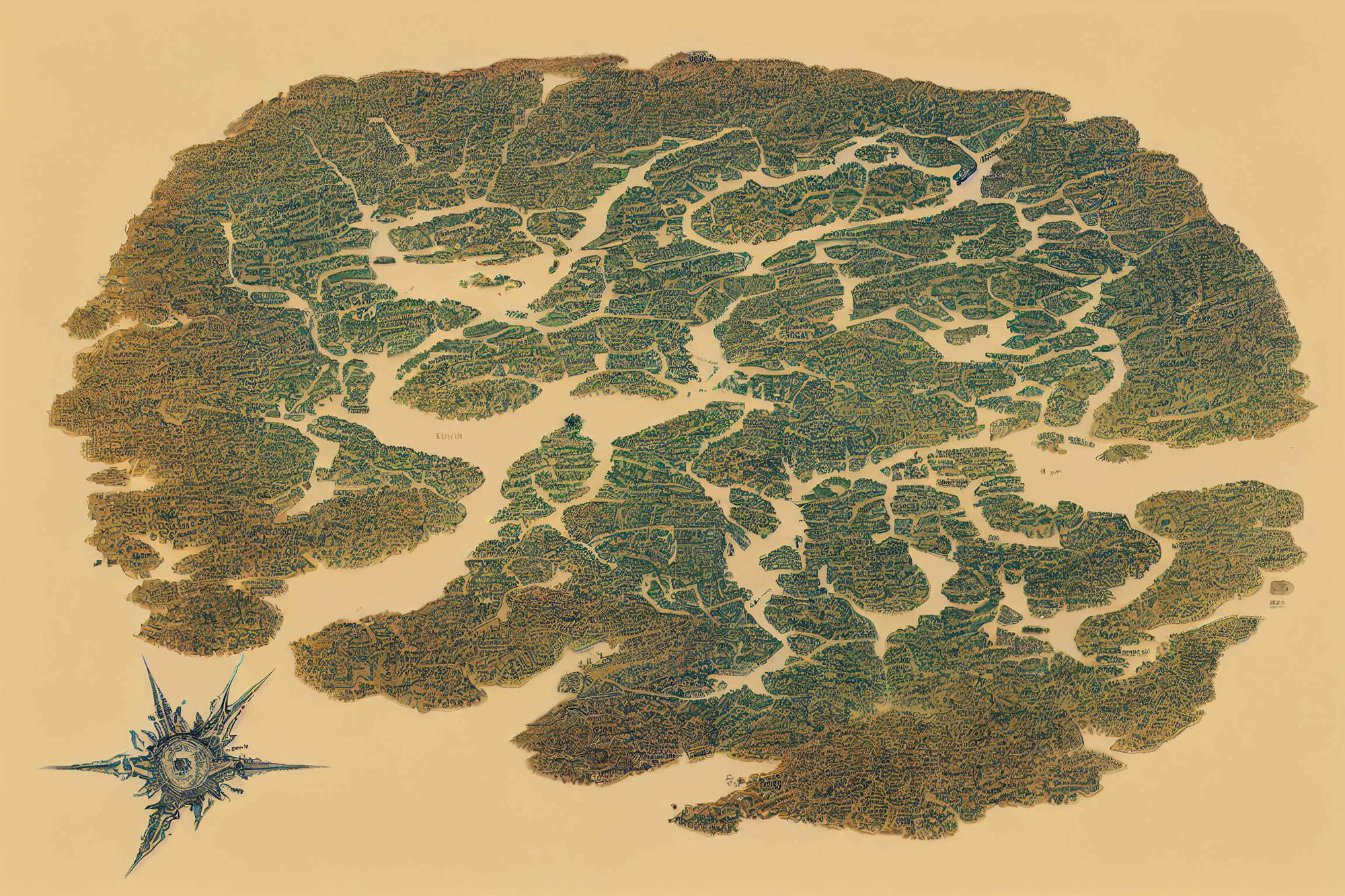 【ファンタジー系の地図やマップ】著作権フリーの高解像度画像（100枚） サンプル7ページ目