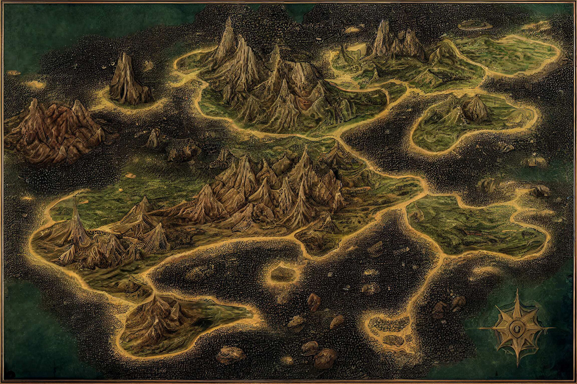【ファンタジー系の地図やマップ】著作権フリーの高解像度画像（100枚） サンプル10ページ目
