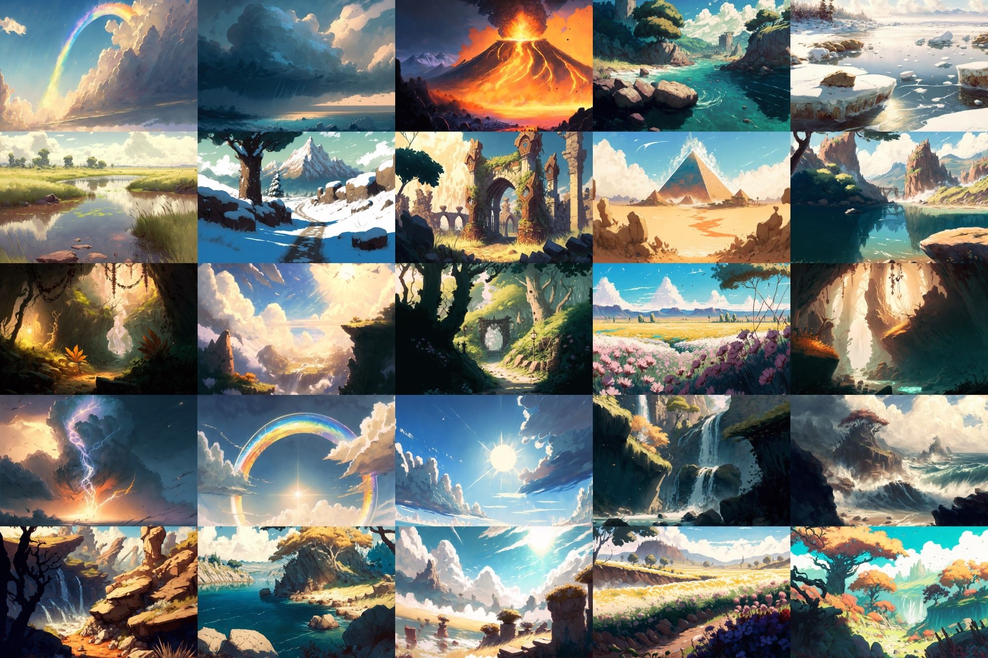 【美麗で幻想的な自然系背景】著作権フリーの高解像度画像（100枚） サンプル1ページ目