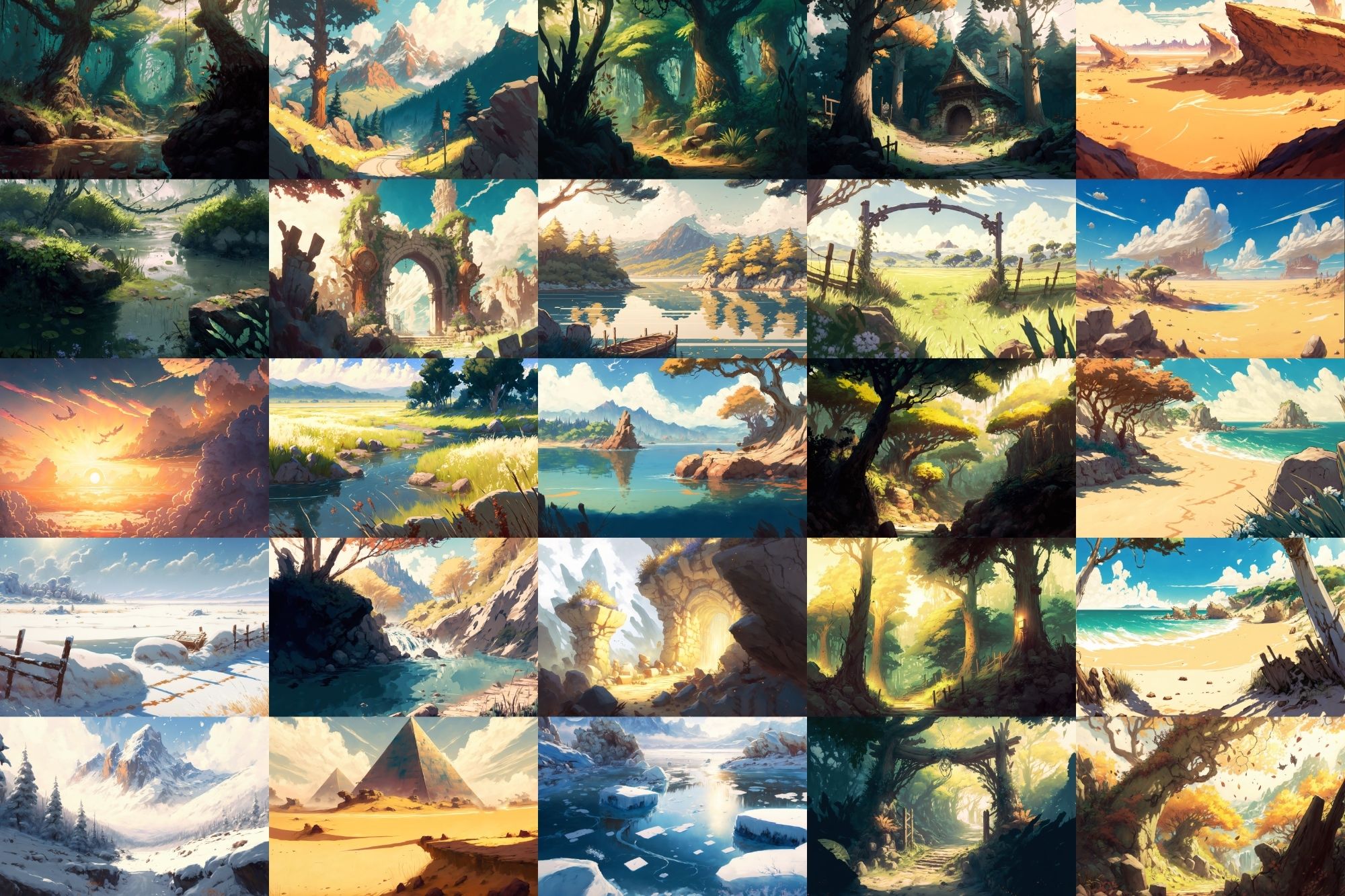 【美麗で幻想的な自然系背景】著作権フリーの高解像度画像（100枚） サンプル2ページ目