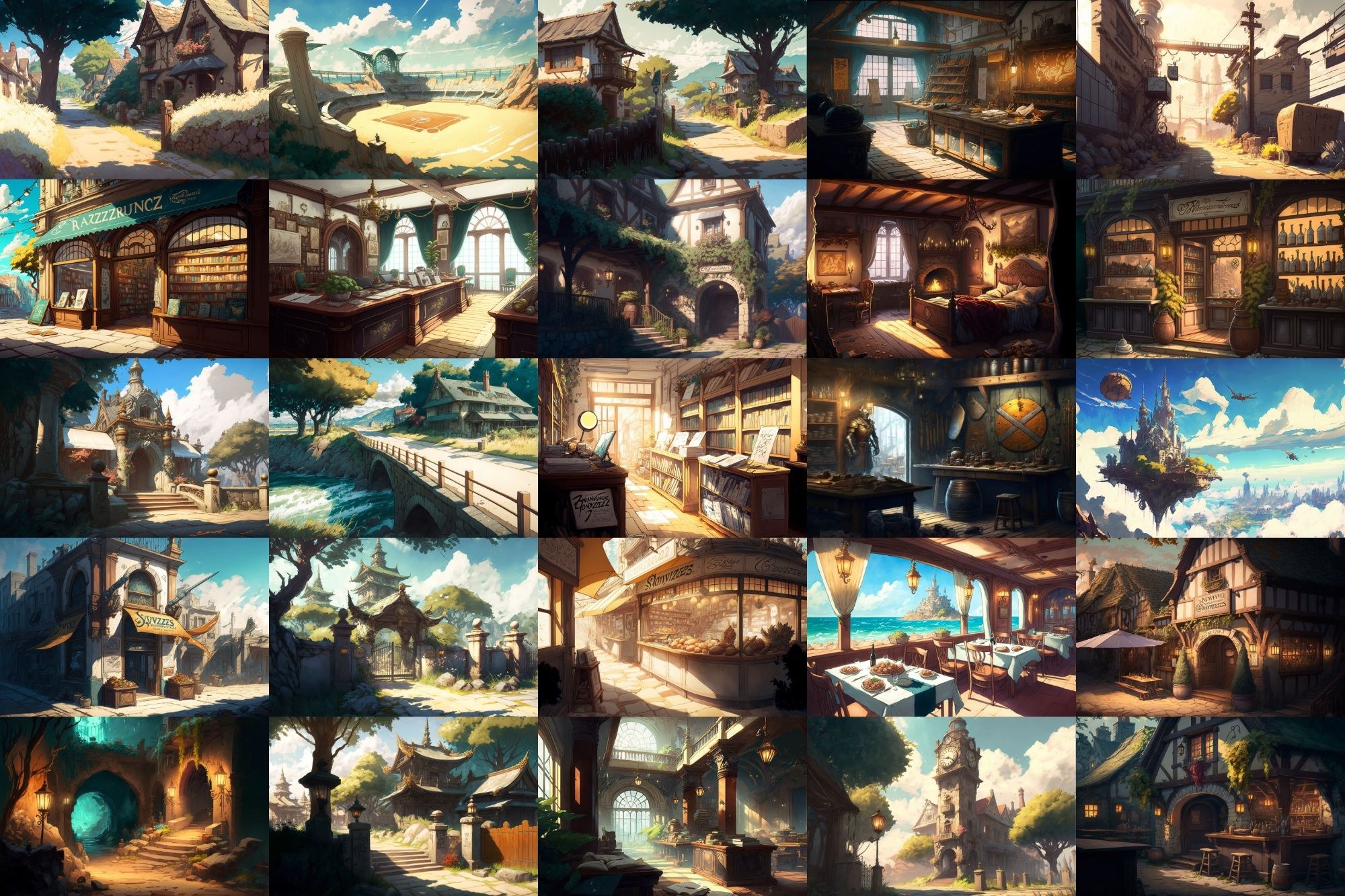 【美麗で幻想的な街や施設の背景】著作権フリーの高解像度画像（100枚） サンプル3ページ目