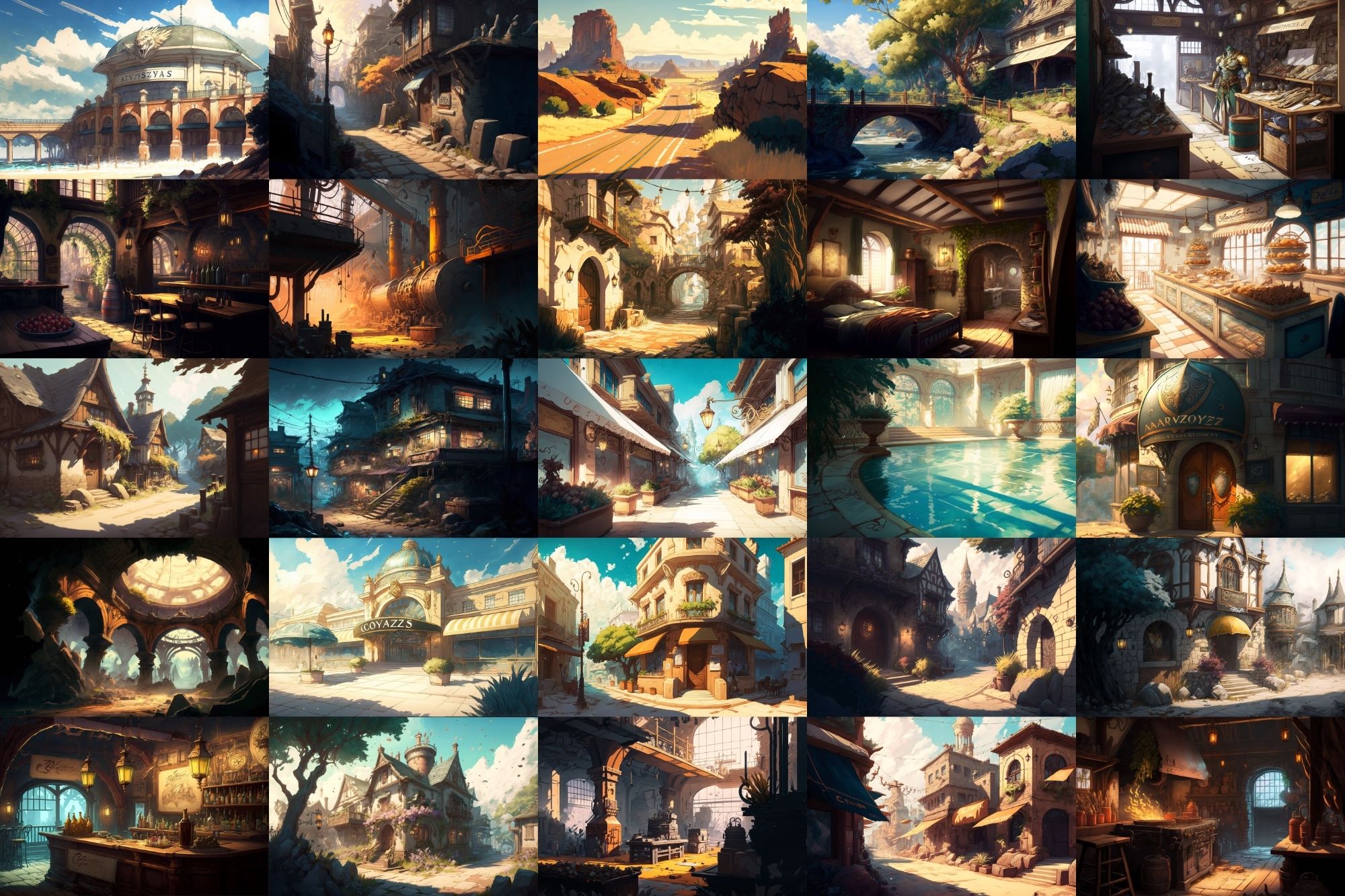 【美麗で幻想的な街や施設の背景】著作権フリーの高解像度画像（100枚） サンプル4ページ目