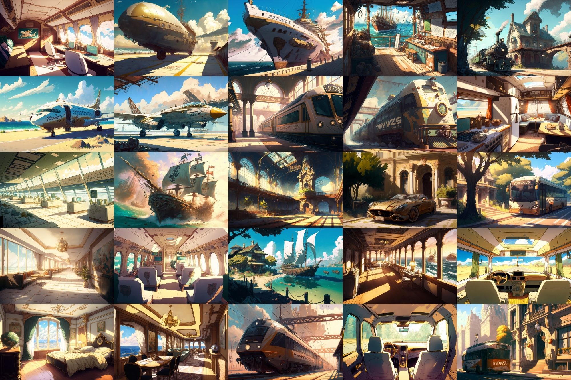 【美麗で幻想的な乗り物系の背景】著作権フリーの高解像度画像（100枚） サンプル1ページ目