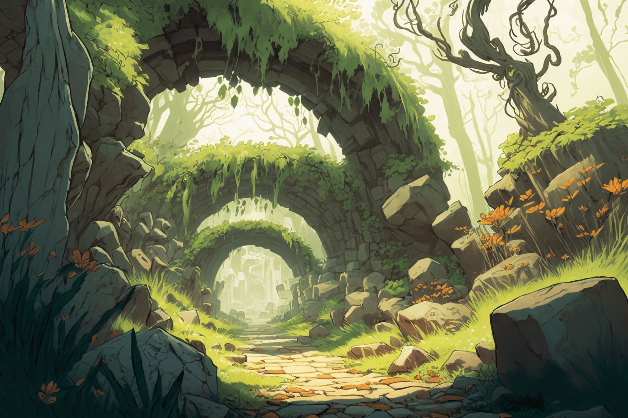 【美麗で幻想的なダンジョン背景】著作権フリーの高解像度画像（100枚） サンプル8ページ目