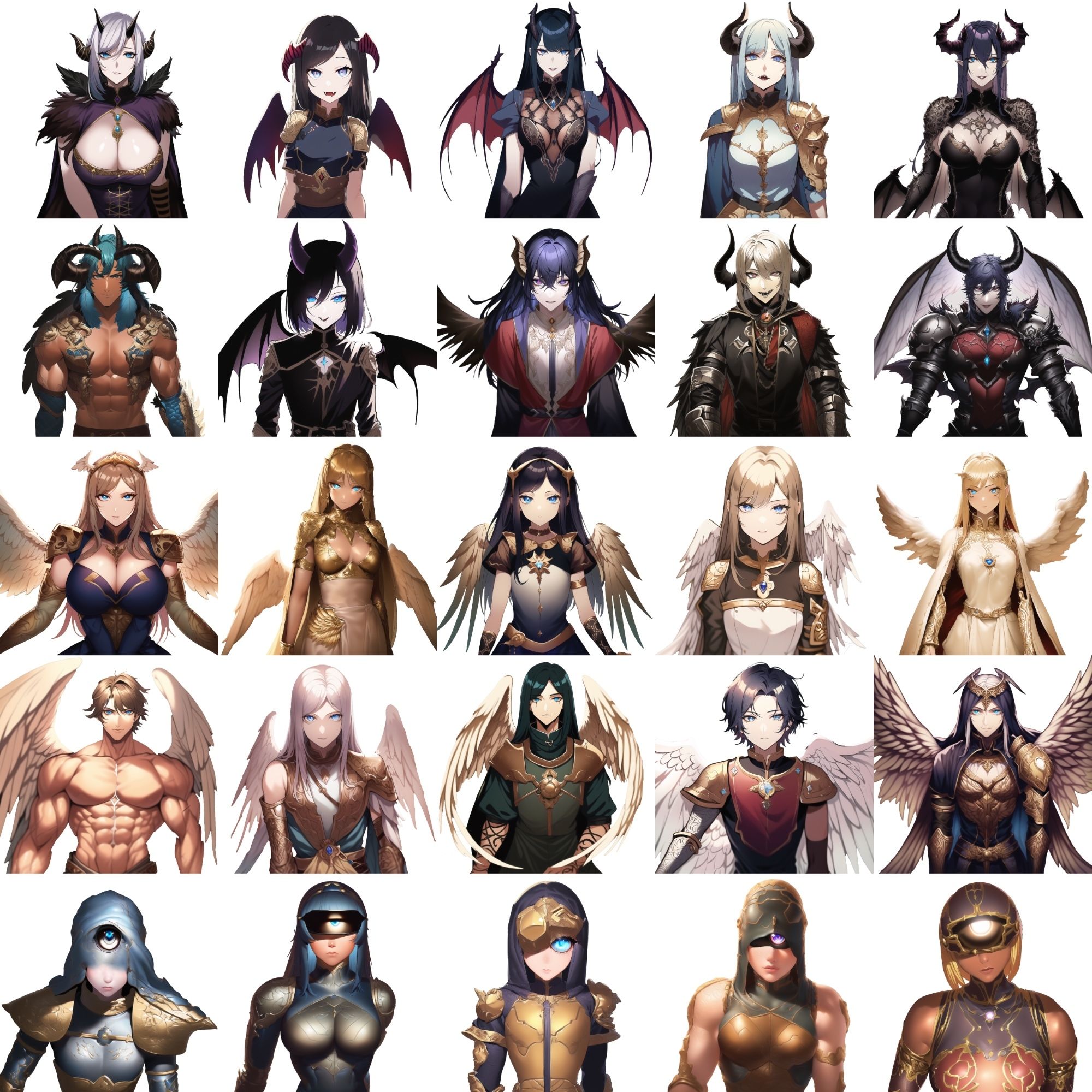 【亜人キャラクター立ち絵1】著作権フリーの高解像度画像素材（100枚） サンプル4ページ目