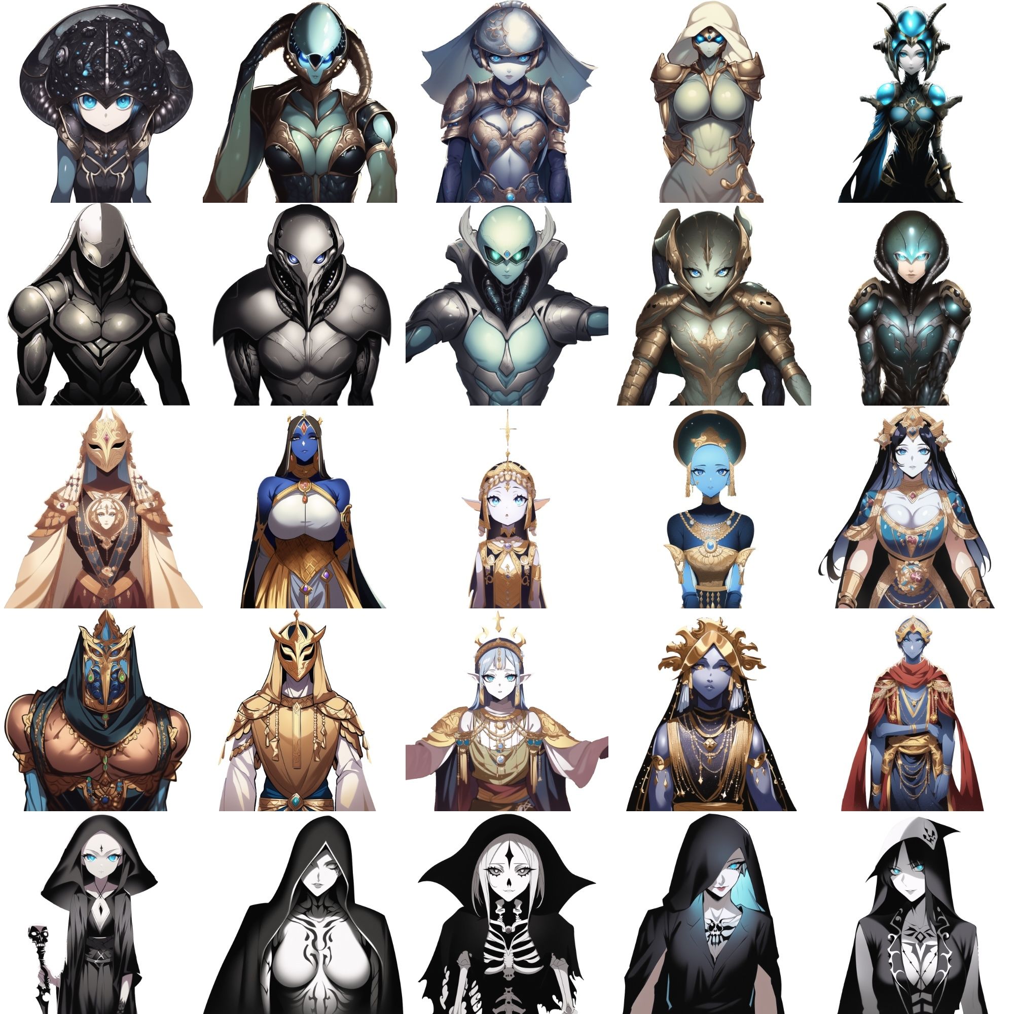 【亜人キャラクター立ち絵3】著作権フリーの高解像度画像素材（100枚） サンプル4ページ目