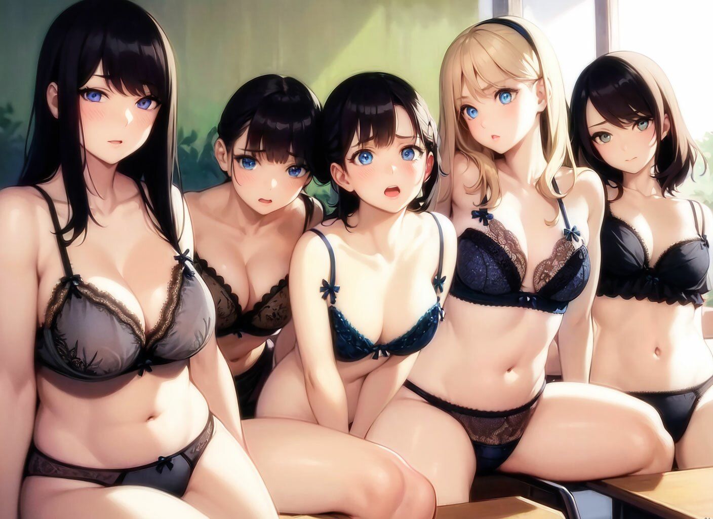 〜ハーレムJK抜き打ち下着チェック〜校則違反は制服なし サンプル2ページ目