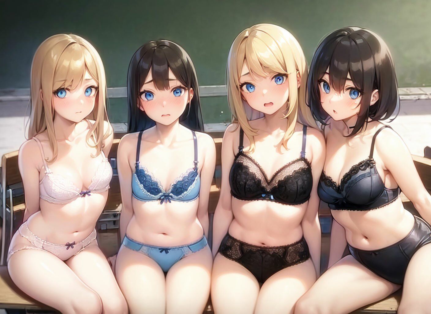 〜ハーレムJK抜き打ち下着チェック〜校則違反は制服なし サンプル4ページ目