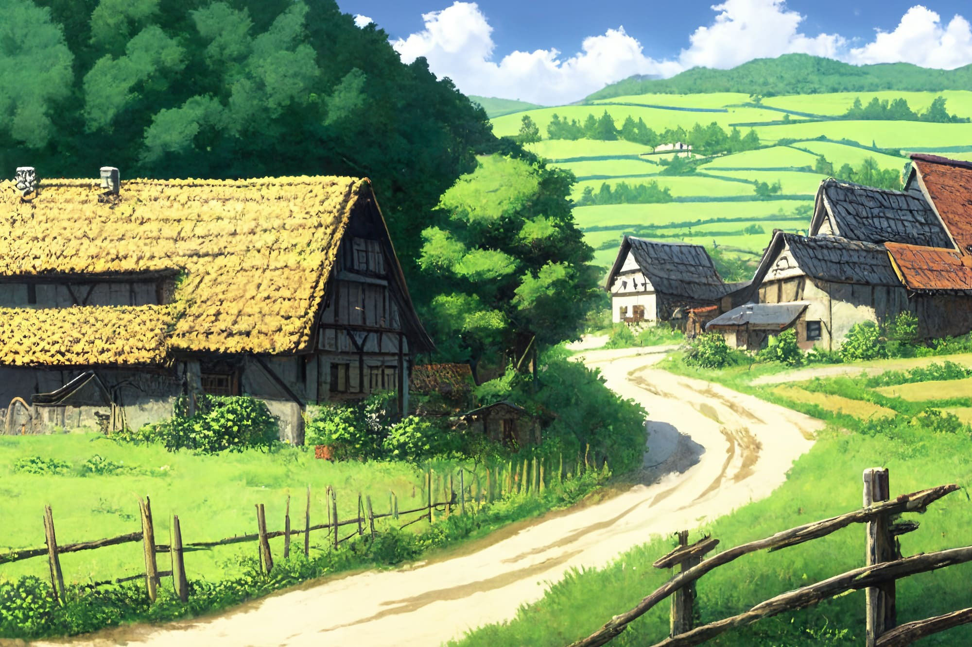 【アニメ映画風の街や施設の背景】著作権フリーの高解像度画像（100枚） サンプル5ページ目