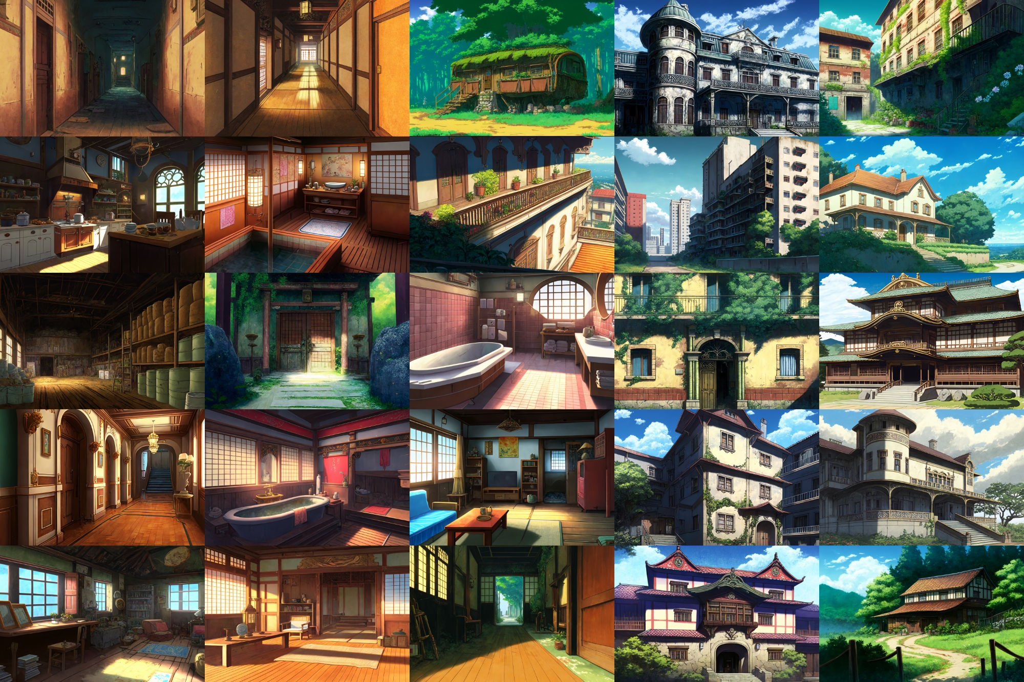 【アニメ映画風の家や室内の背景】著作権フリーの高解像度画像（100枚） サンプル4ページ目