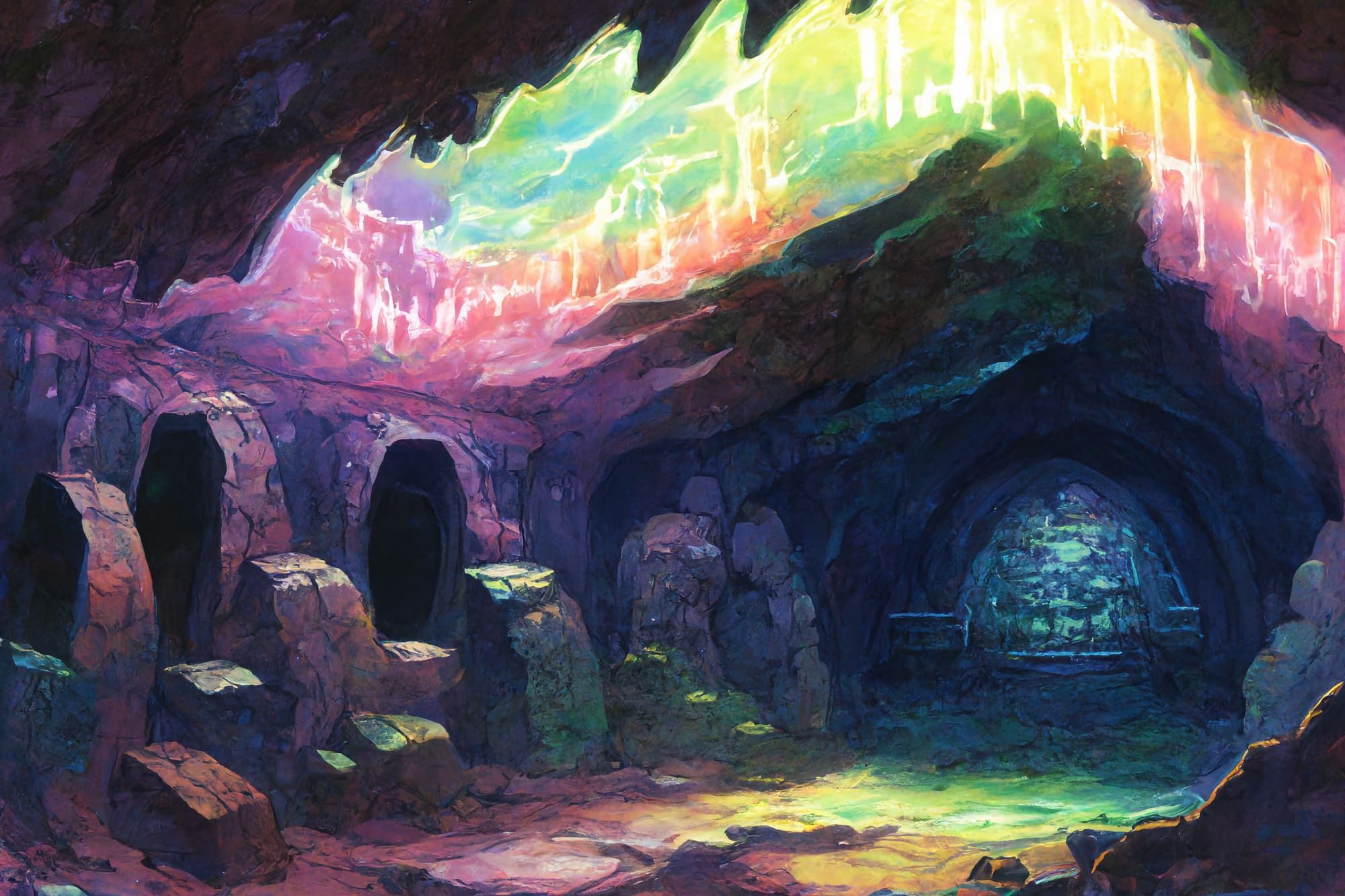 【アニメ映画風のダンジョン背景】著作権フリーの高解像度画像（100枚） サンプル10ページ目