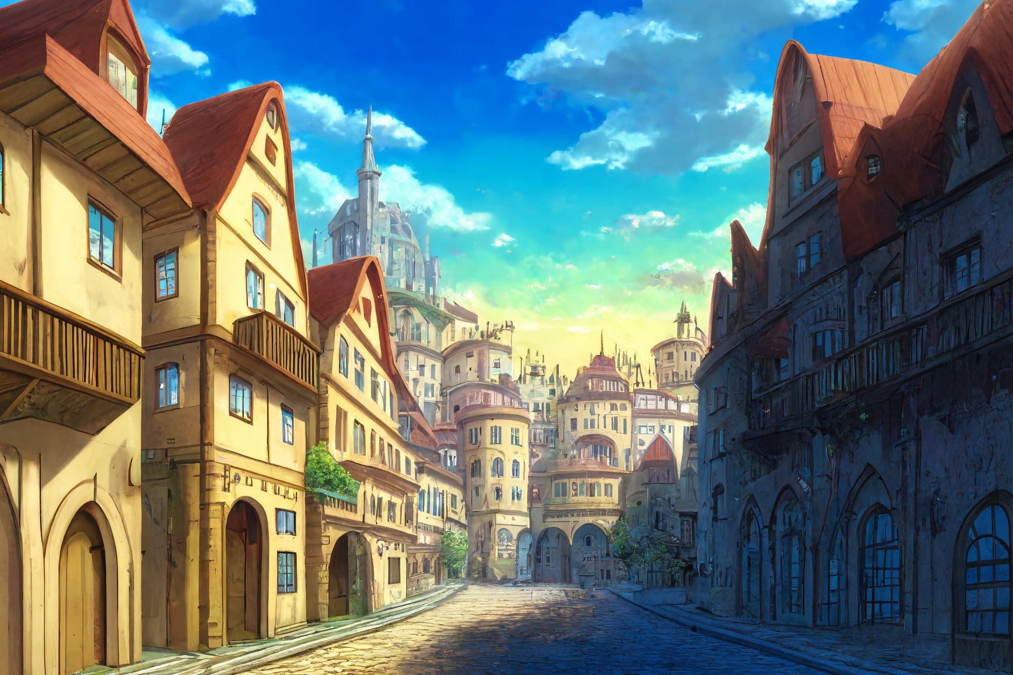 【アニメ映画風の城や室内の背景】著作権フリーの高解像度画像（100枚） サンプル7ページ目