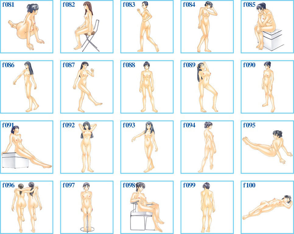 裸婦イラストポーズ集 vol.05 サンプル3ページ目