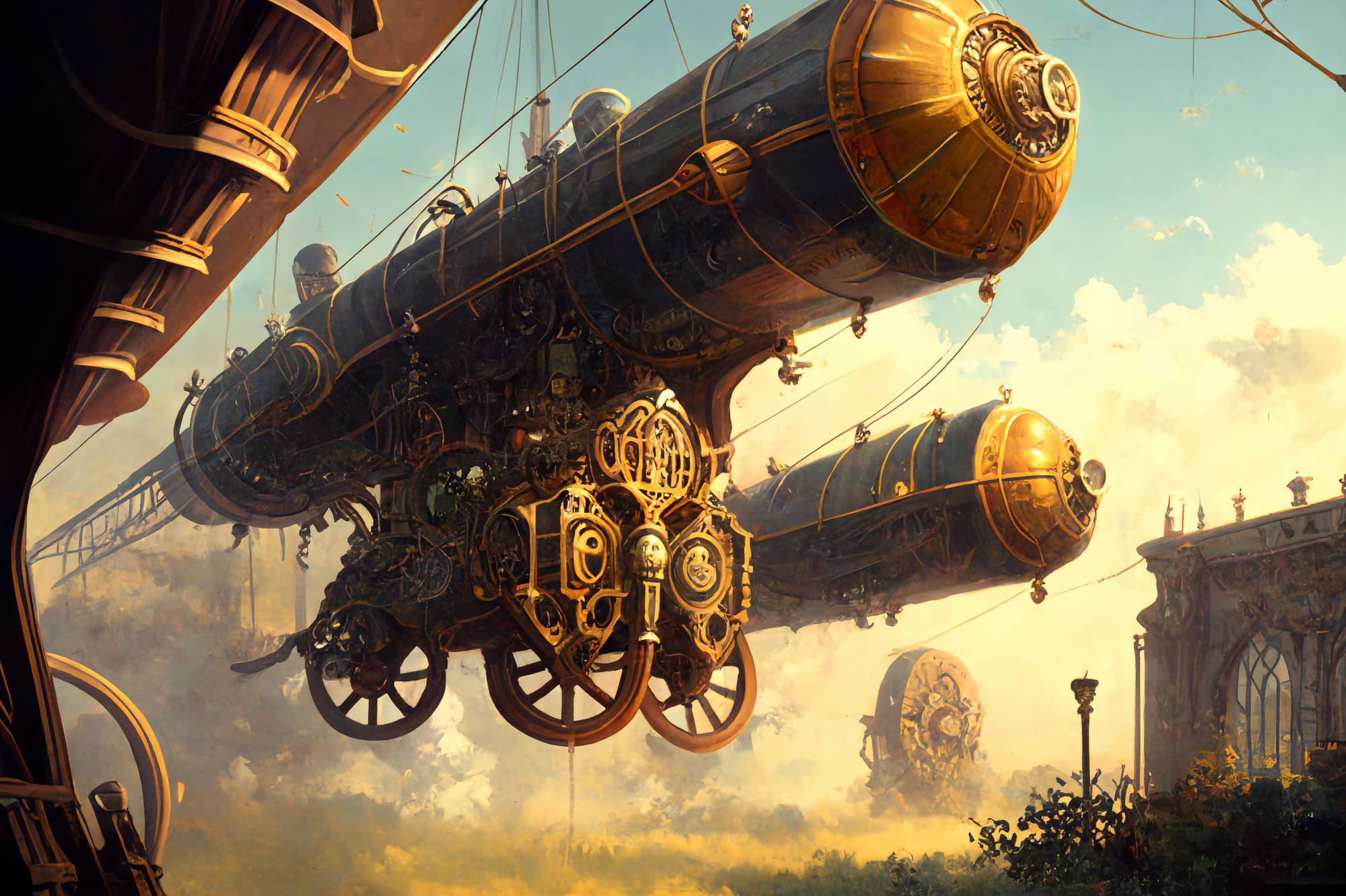 【美麗幻想的スチームパンク背景】著作権フリーの高解像度画像（100枚） サンプル5ページ目