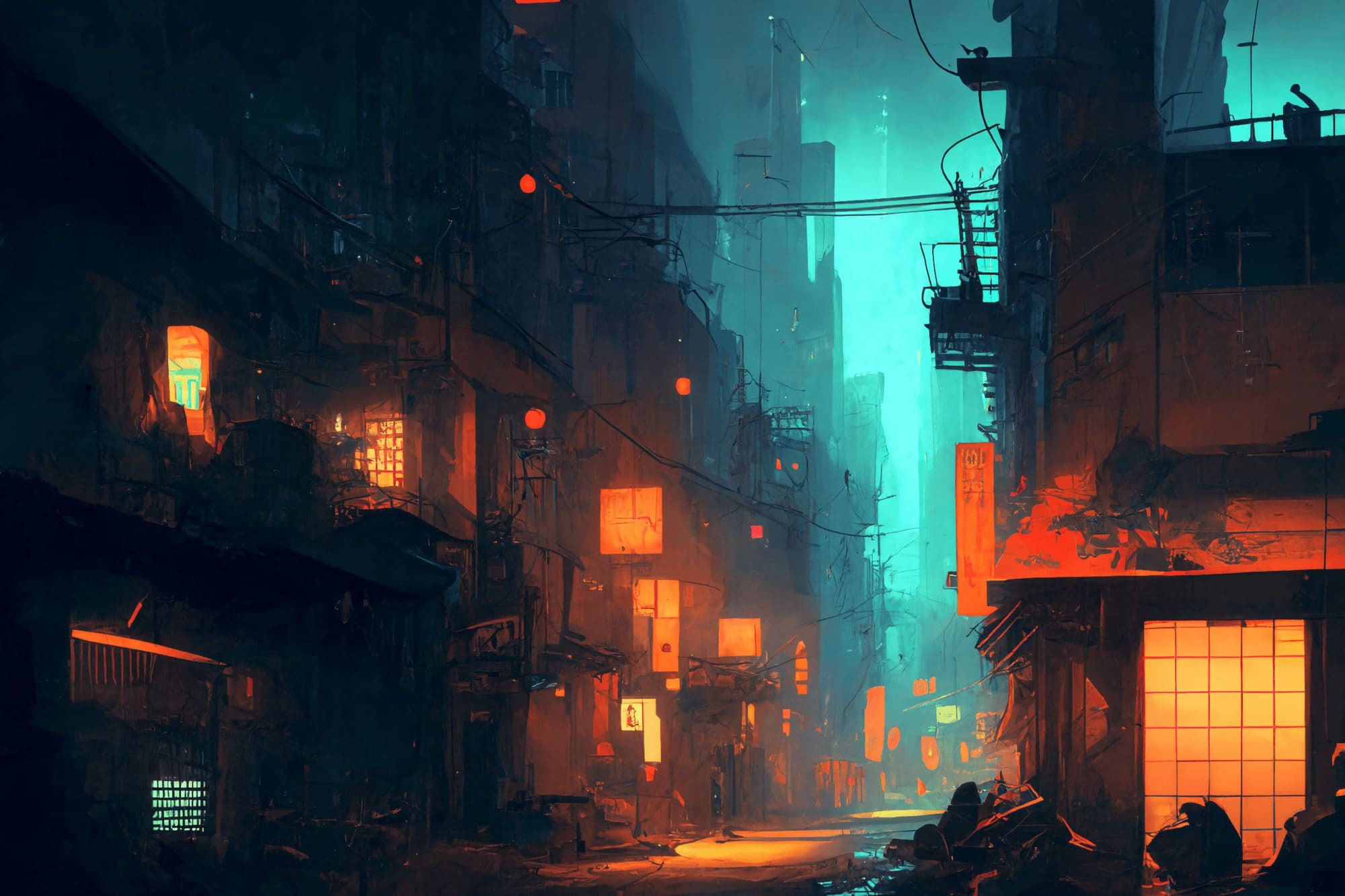 【美麗幻想的サイバーパンク背景】著作権フリーの高解像度画像（100枚） サンプル7ページ目