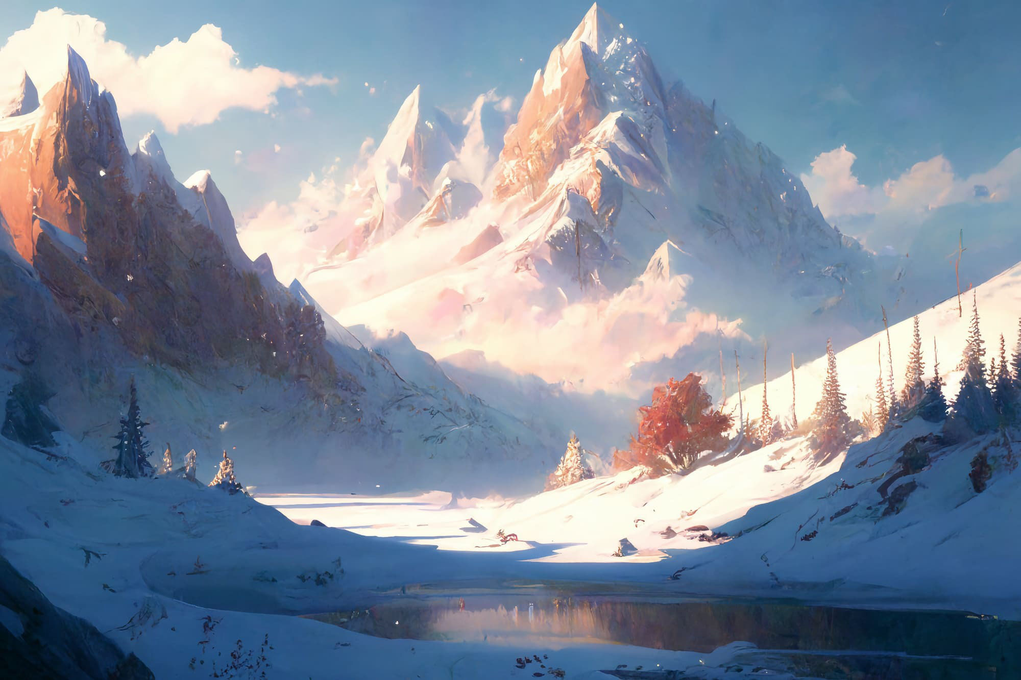【美麗で幻想的な雪国系の背景】著作権フリーの高解像度画像（100枚） サンプル6ページ目