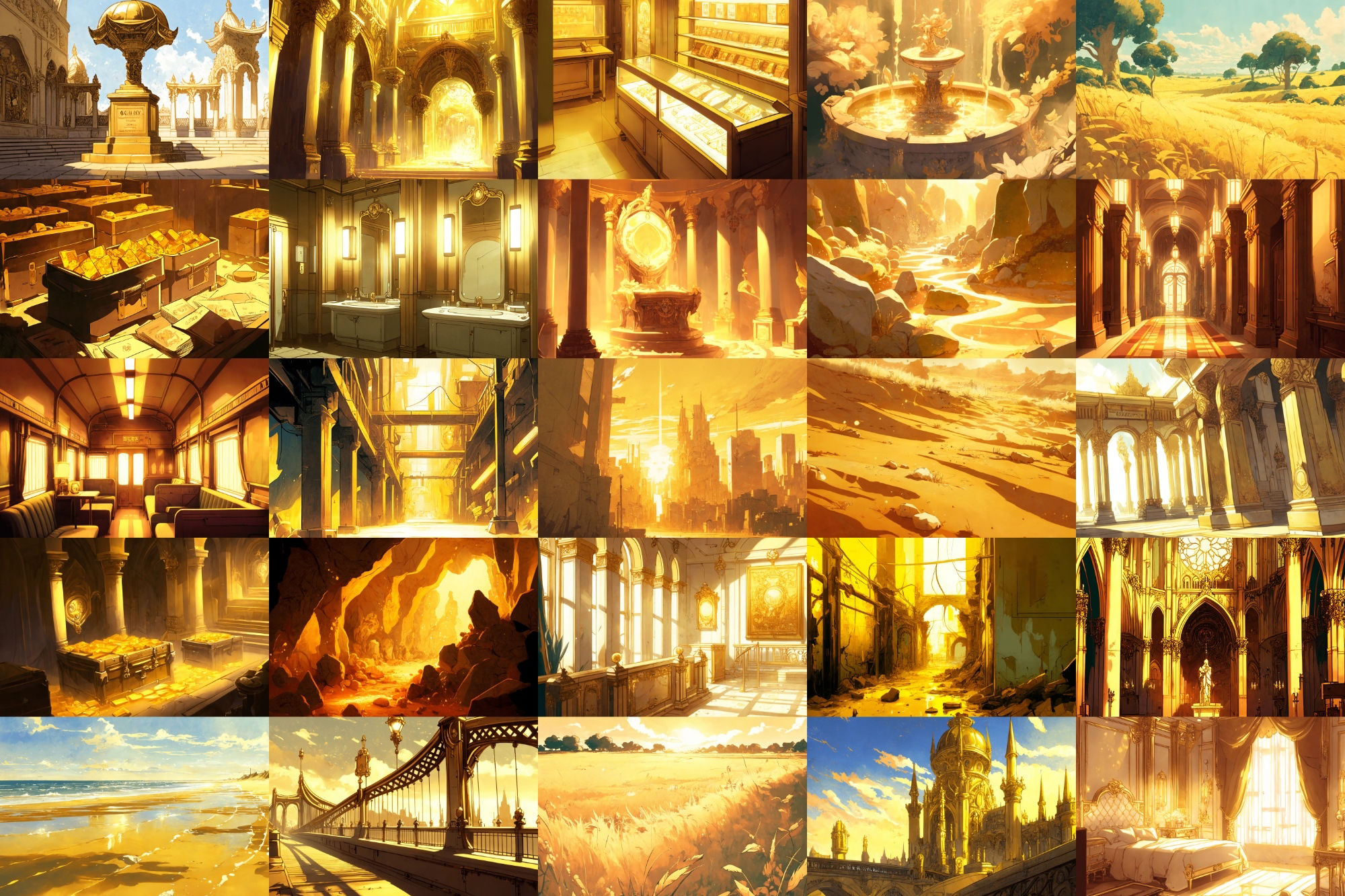 【美麗幻想的黄金郷系の背景】著作権フリーの高解像度画像（100枚） サンプル2ページ目