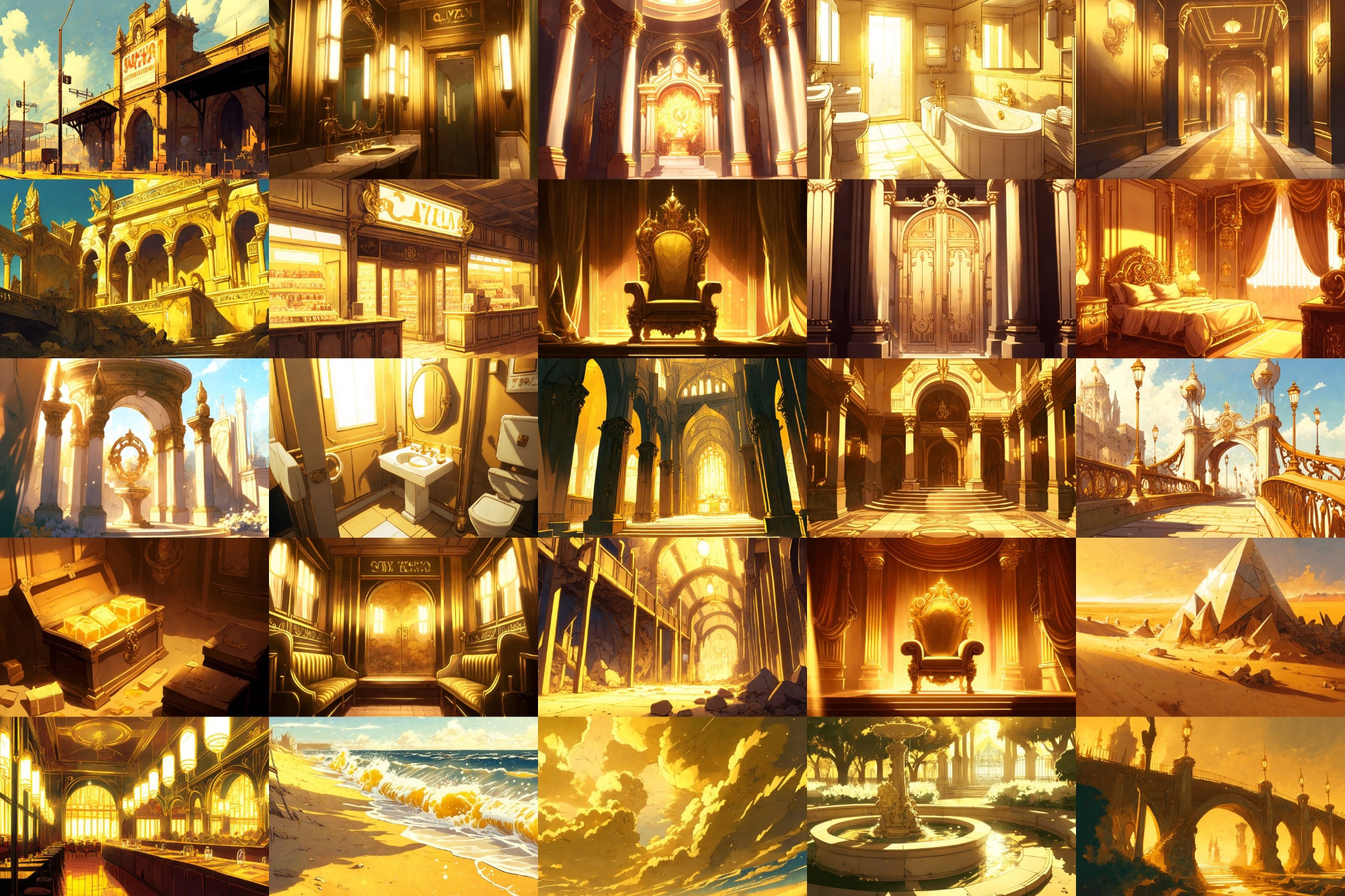 【美麗幻想的黄金郷系の背景】著作権フリーの高解像度画像（100枚） サンプル3ページ目