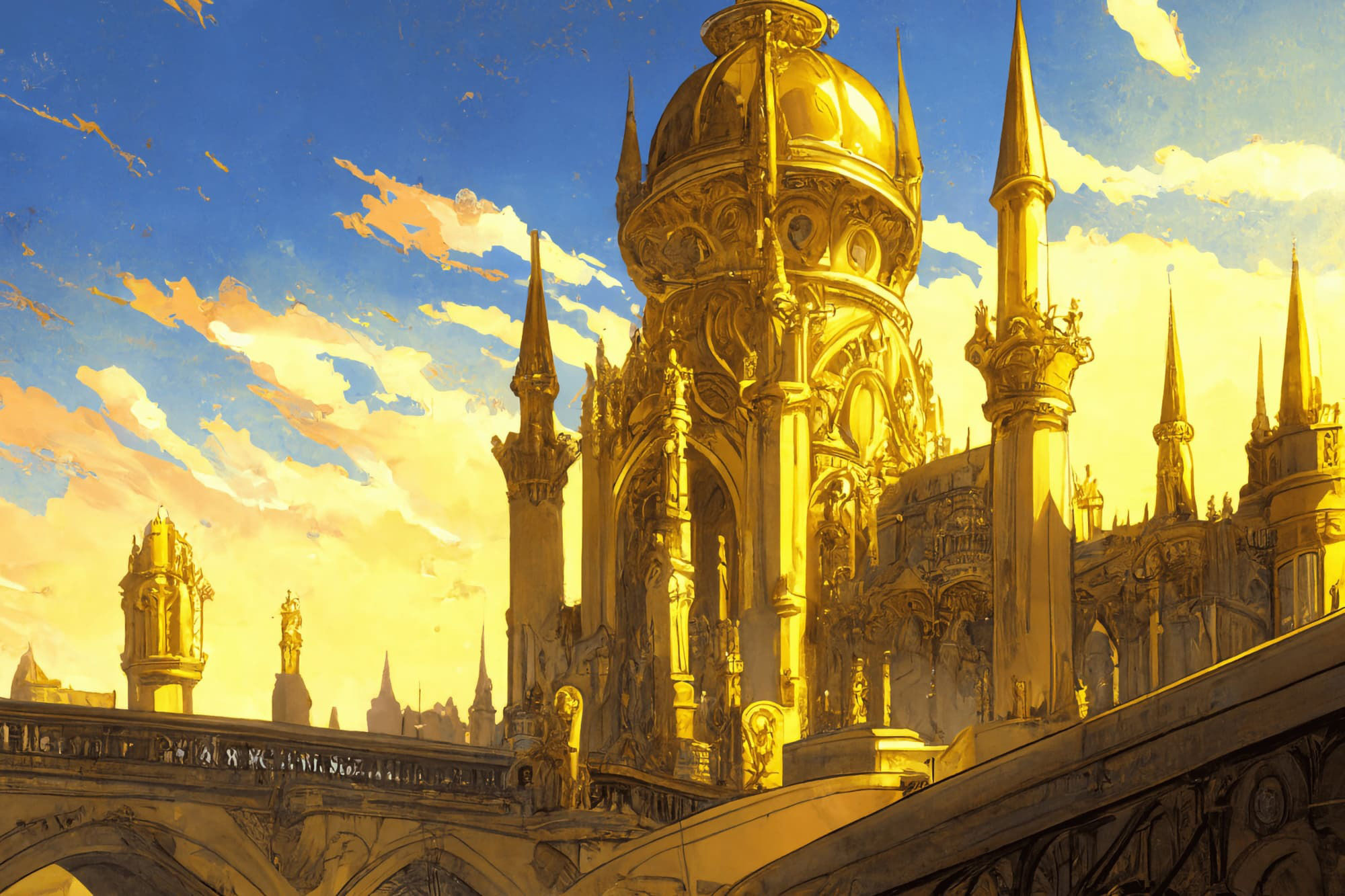 【美麗幻想的黄金郷系の背景】著作権フリーの高解像度画像（100枚） サンプル6ページ目