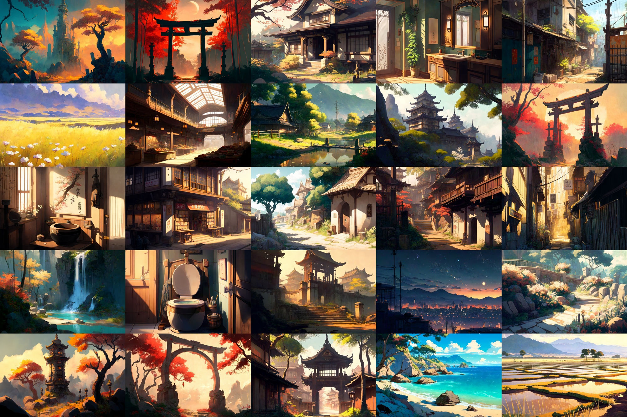 【美麗で幻想的な和風系の背景】著作権フリーの高解像度画像（100枚） サンプル2ページ目